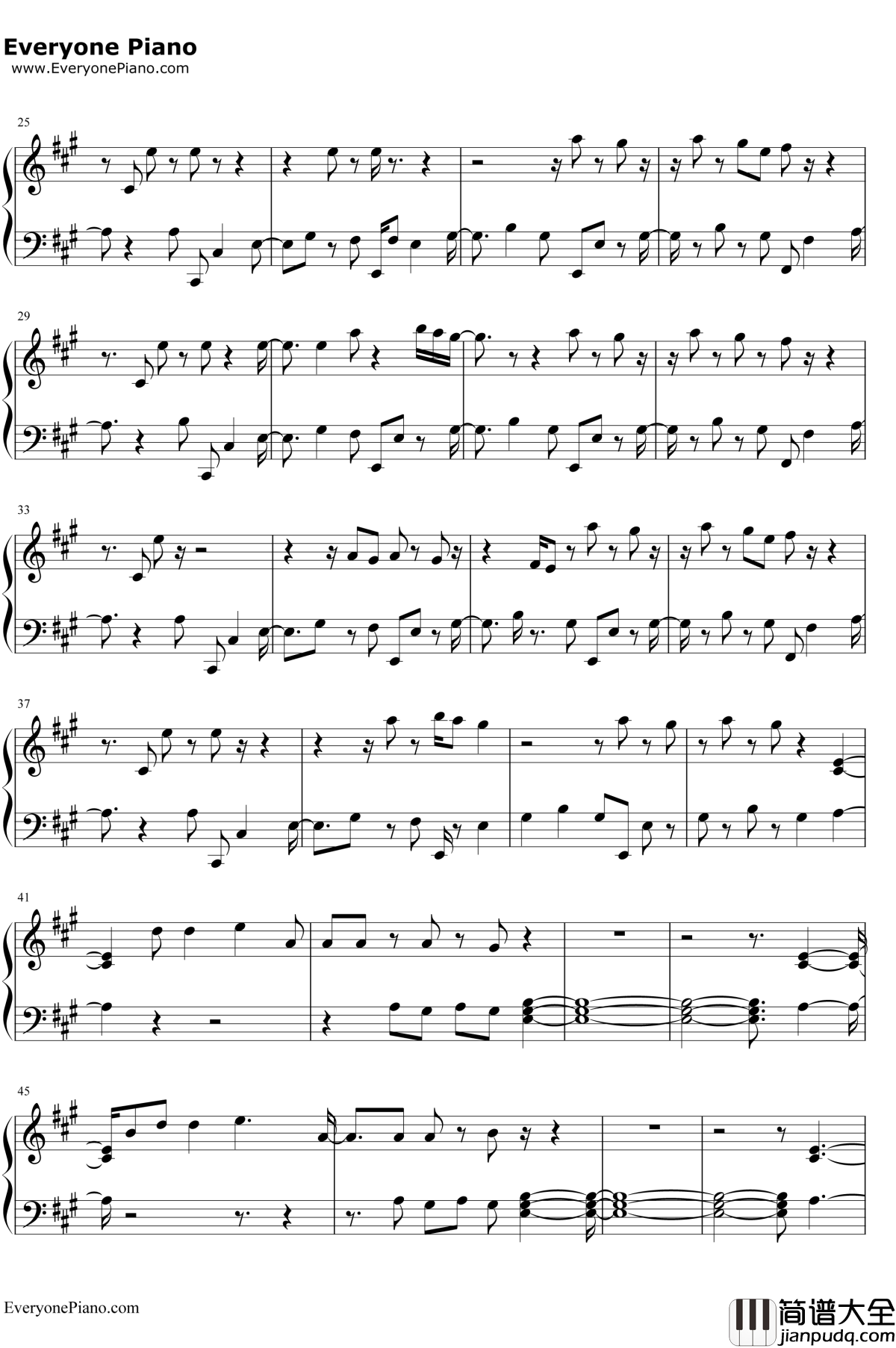 Younger_Now钢琴谱_MileyCyrus