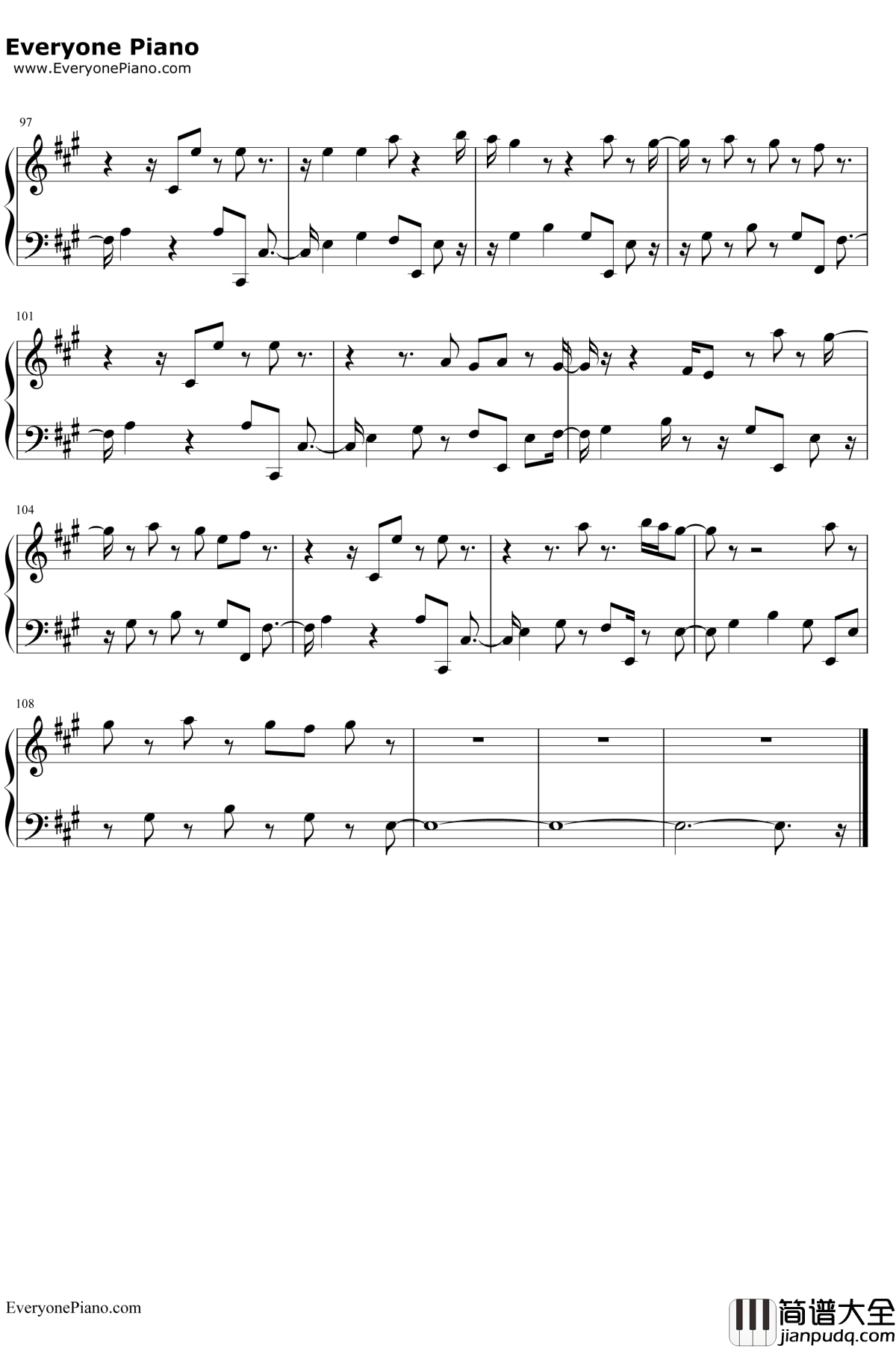 Younger_Now钢琴谱_MileyCyrus