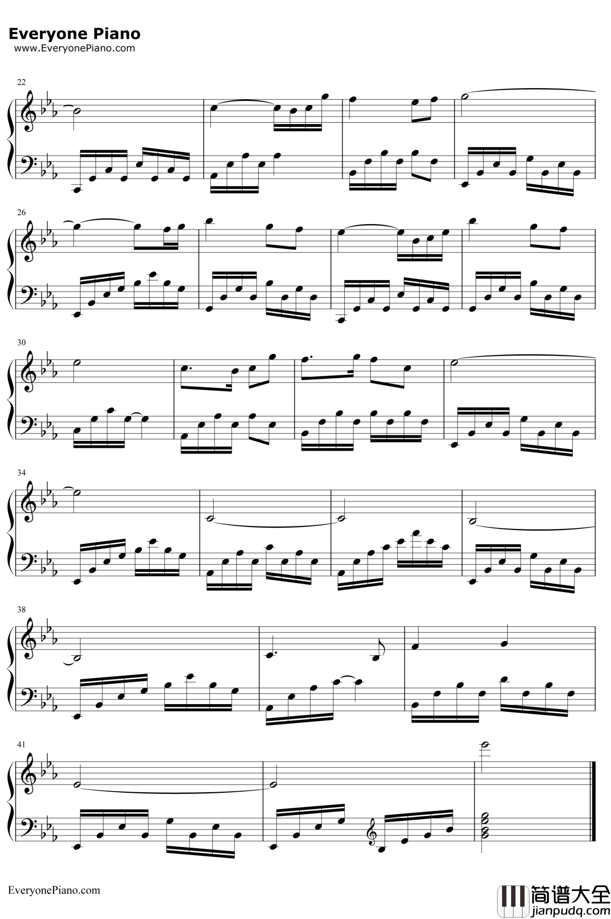 剑网3稻香村背景音乐钢琴谱_西山居