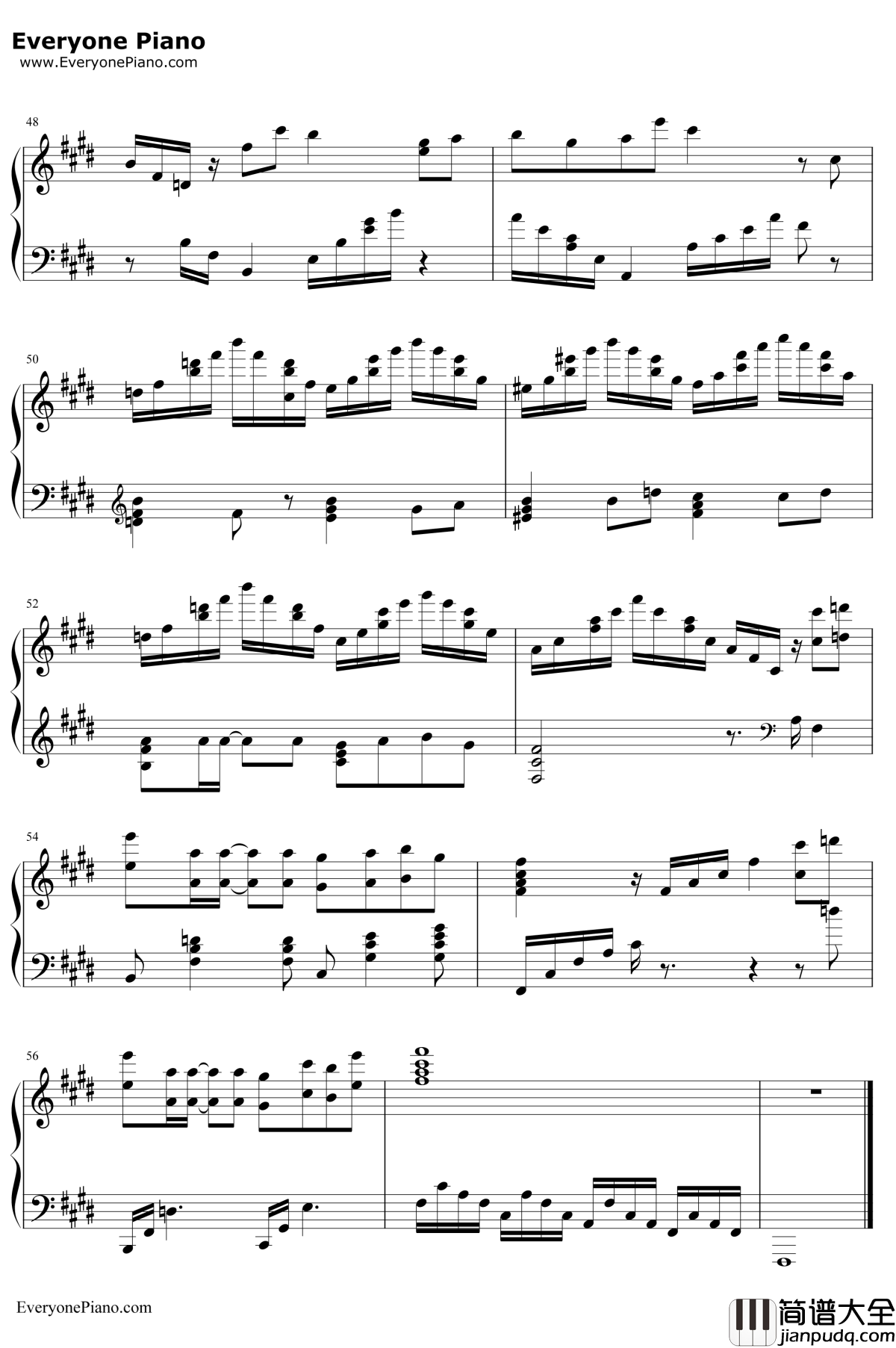 Unfinished钢琴谱_KOTOKO_加速世界ED