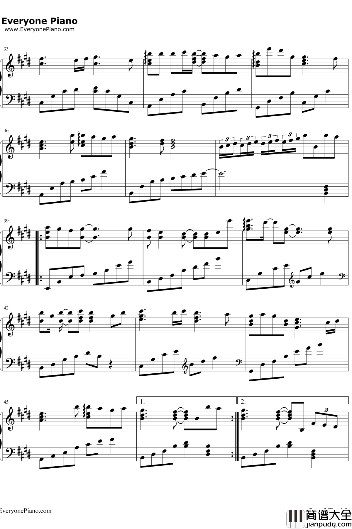 虽然歌声无形钢琴谱_初音ミク_歌に形はないけれど