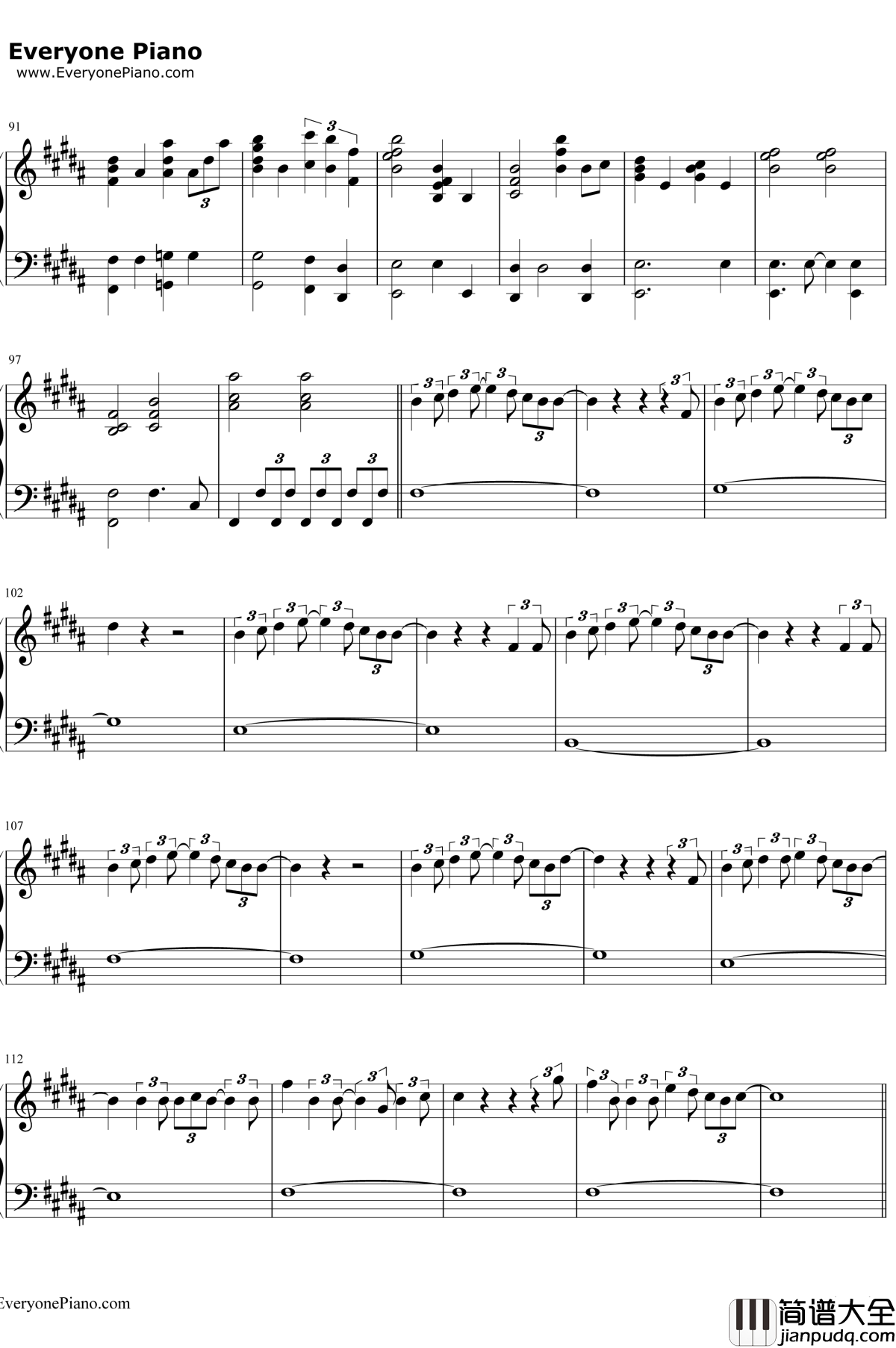 火花钢琴谱_RADWIMPS__你的名字_插曲