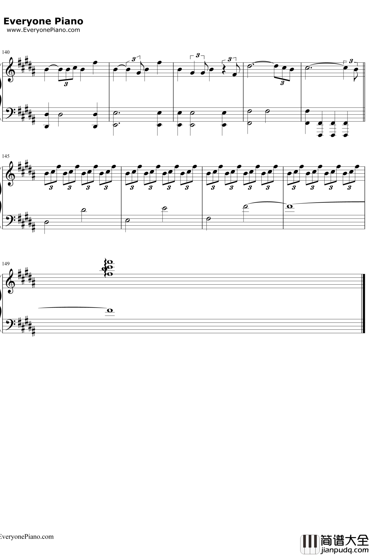 火花钢琴谱_RADWIMPS__你的名字_插曲