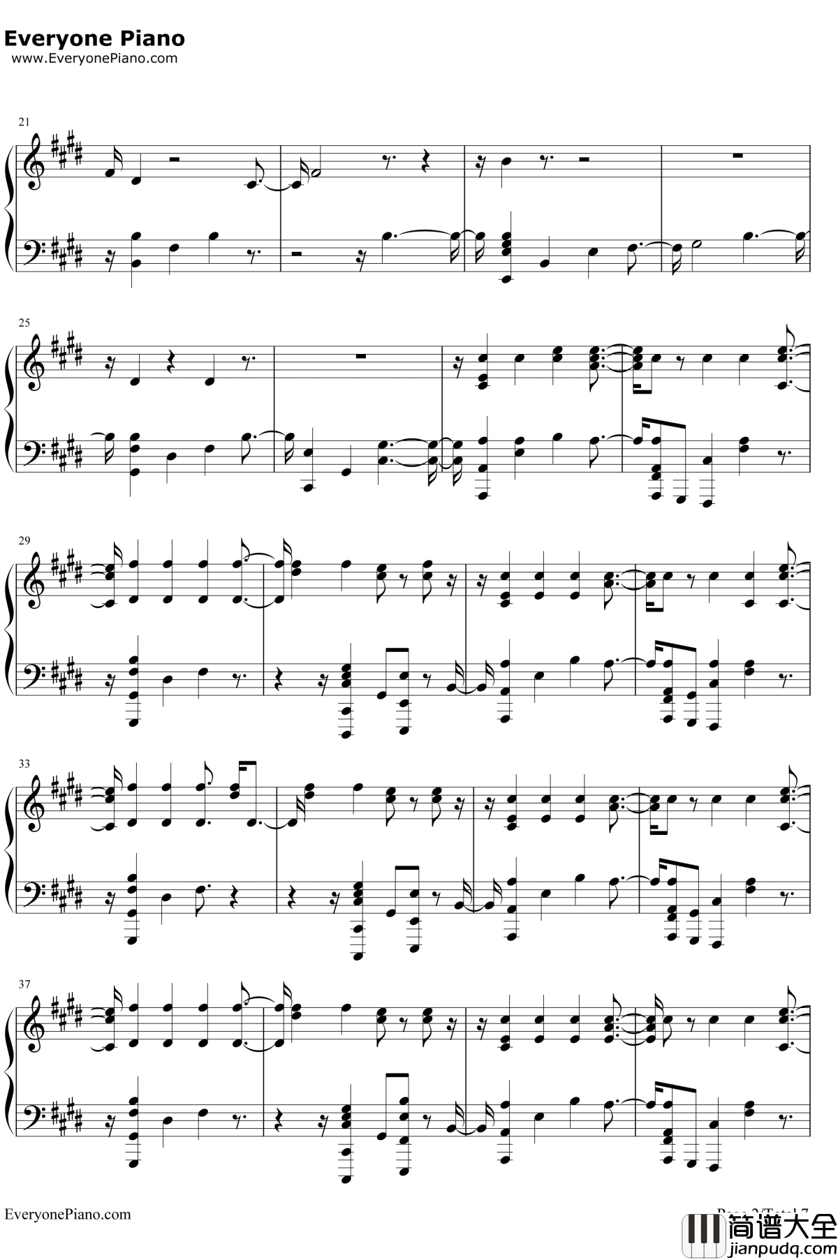 Deliver钢琴谱_FifthHarmony