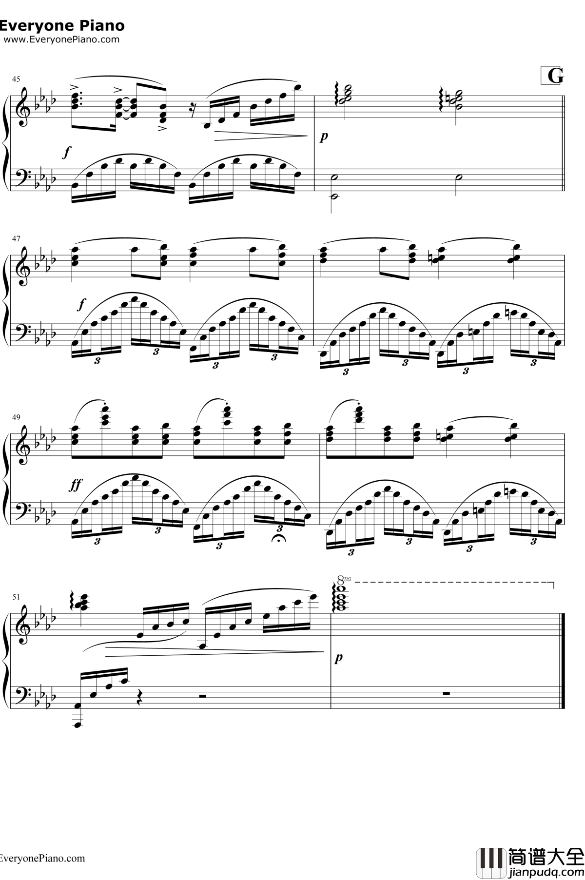 人鬼情未了钢琴谱_理查德·克莱德曼_奔放的旋律_unchainedmelody