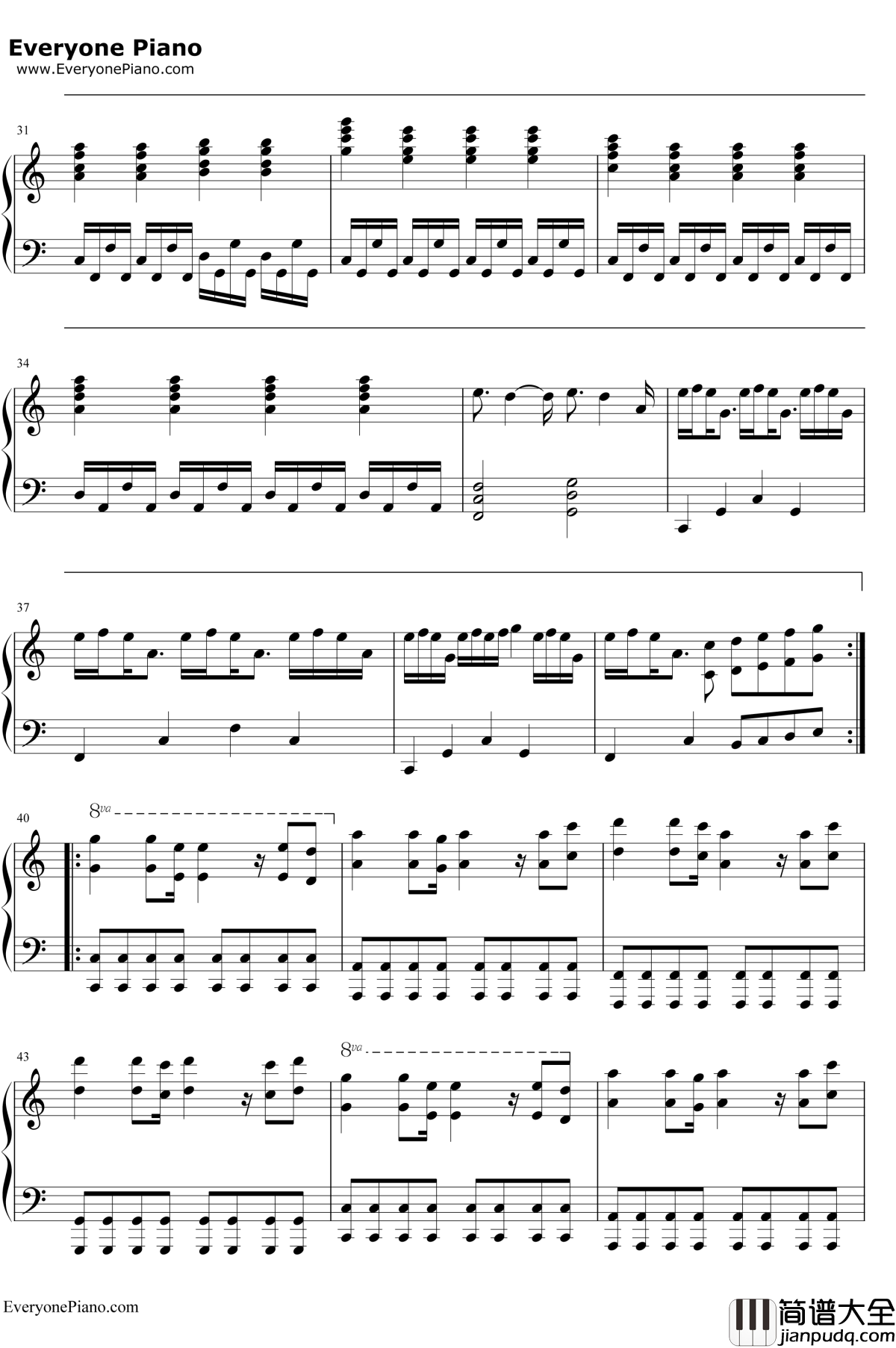 你是我的眼伴奏谱钢琴谱__林宥嘉陈康令