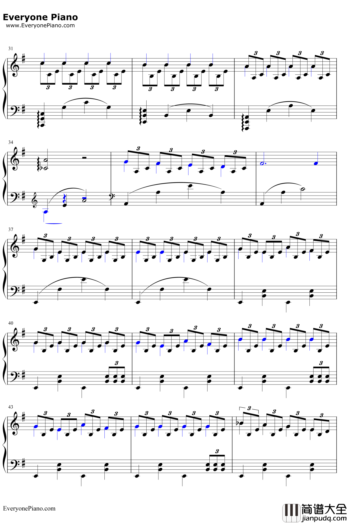 The_Last_of_Us钢琴谱_GustavoSantaolalla__美国末日_主题钢琴曲