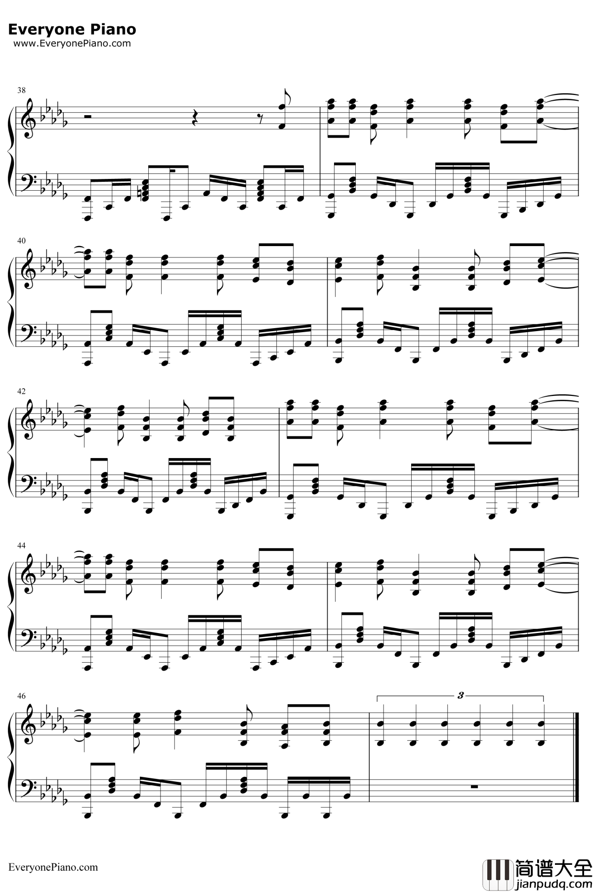 X.U.钢琴谱_SawanoHiroyuki[nZk]:Gemie_终结的炽天使主题曲