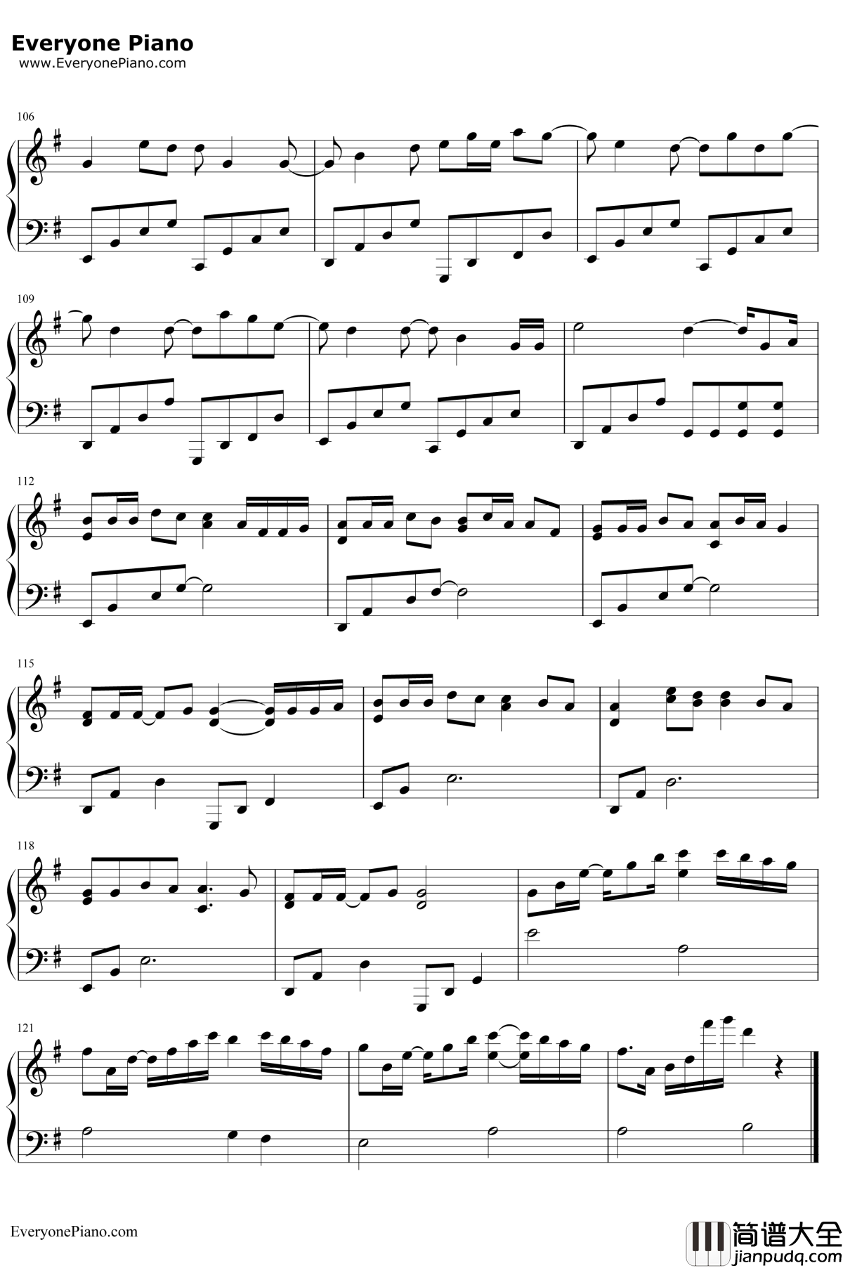 爱得更多…钢琴谱__西野加奈