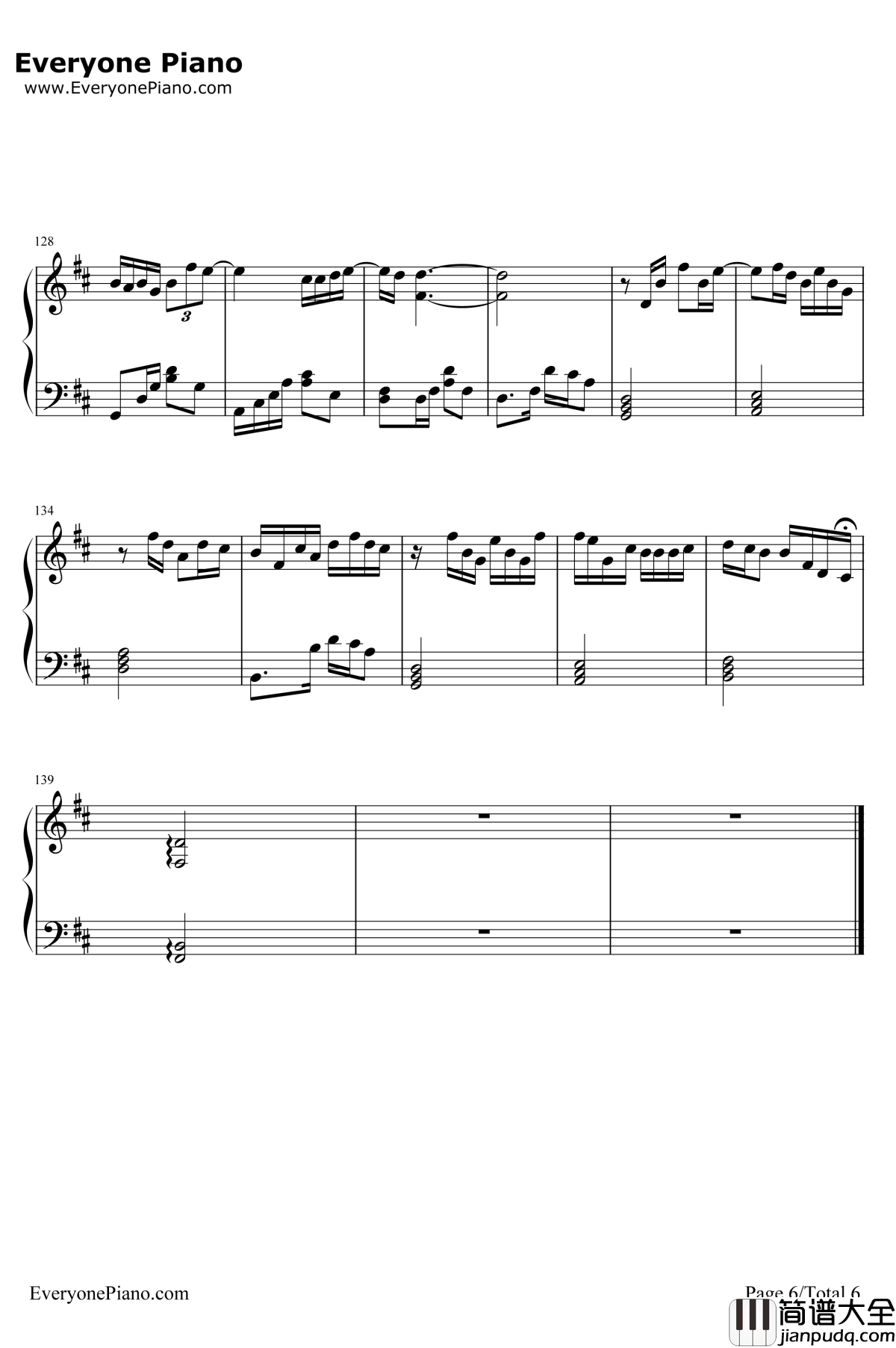 绅士钢琴谱_薛之谦_完整版