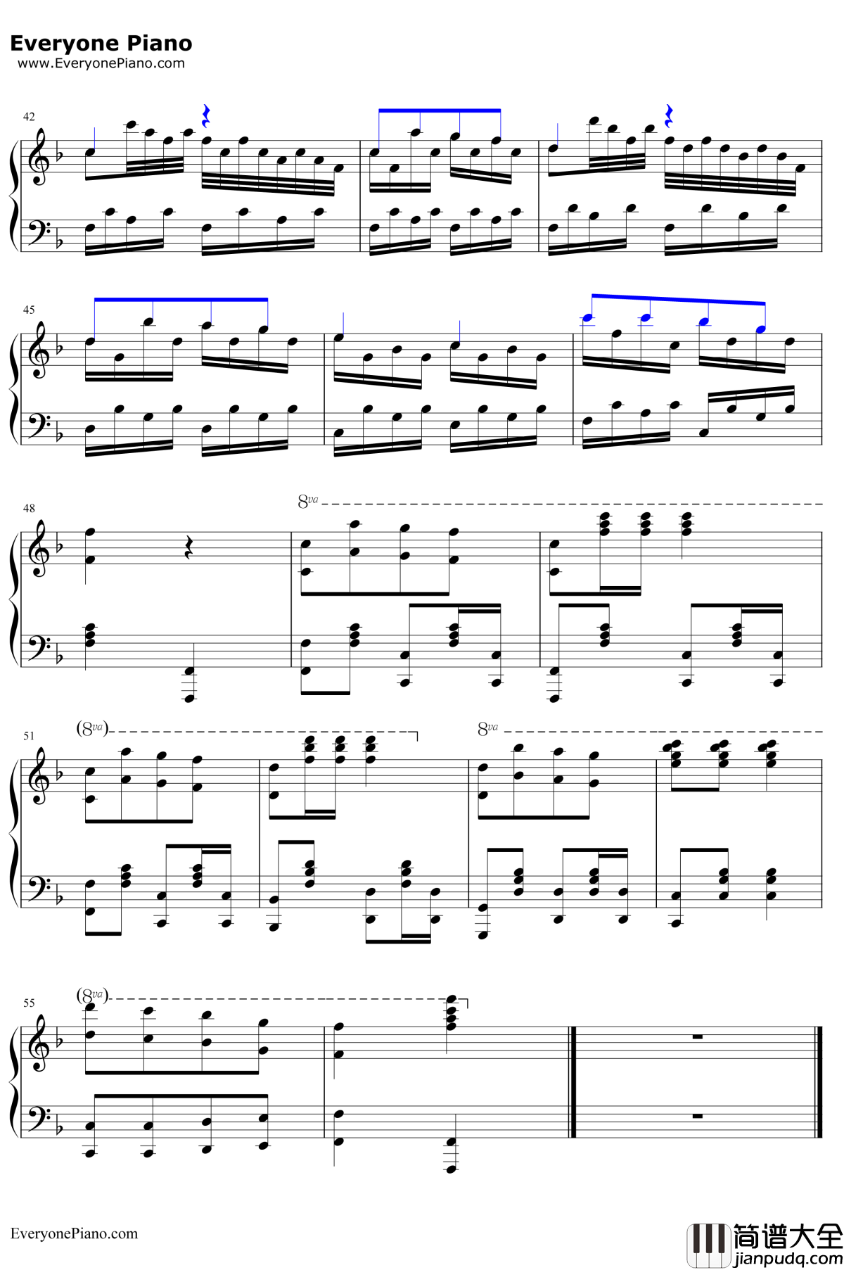 铃儿响叮当钢琴谱_JamesLordPierpont_炫技版