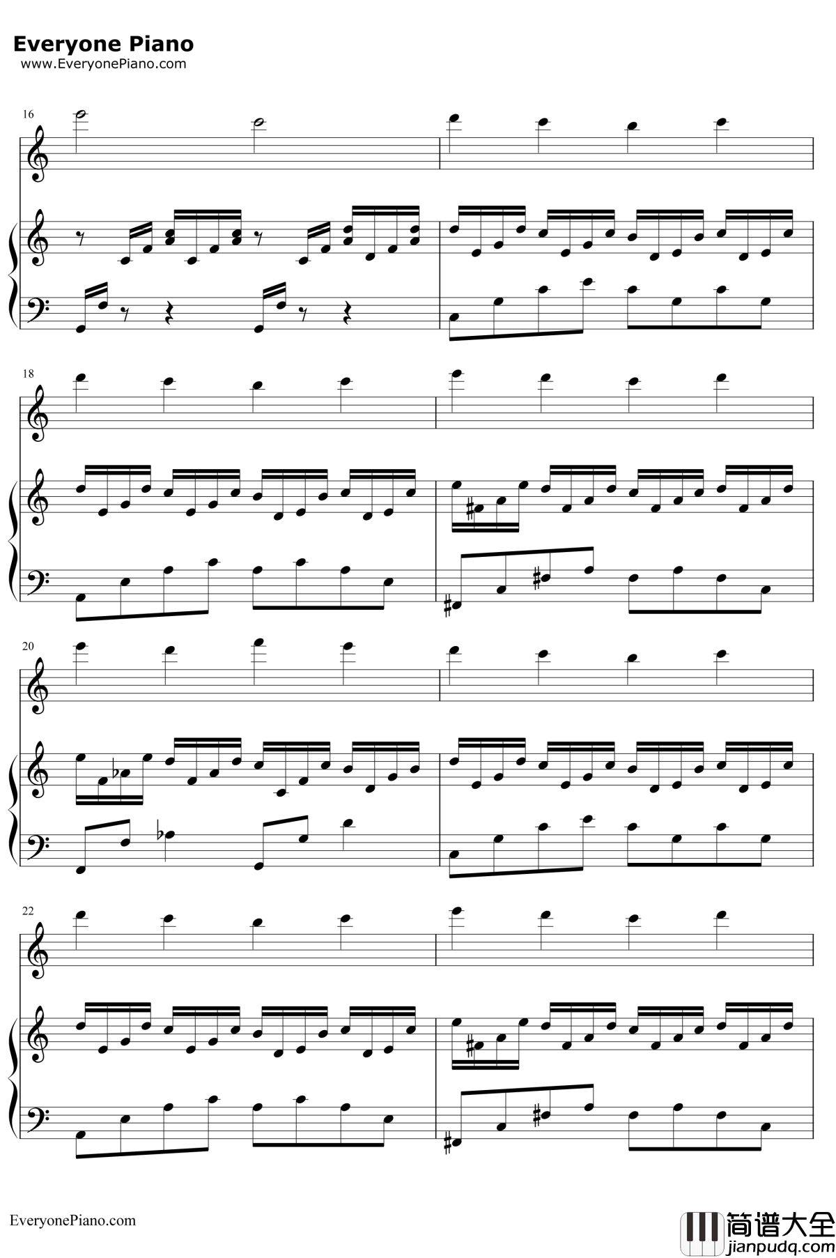 不能说的秘密路小雨钢琴谱_周杰伦