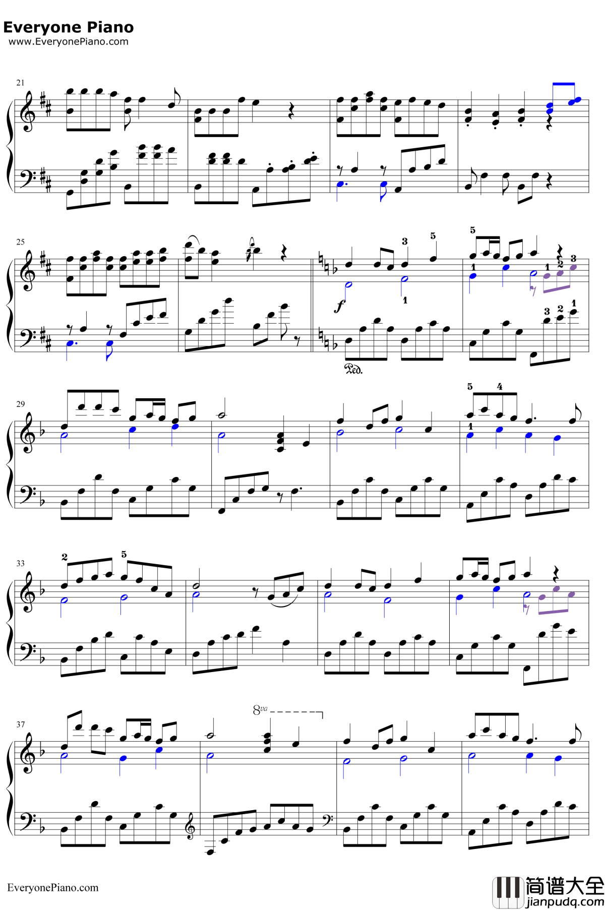 最炫民族风钢琴谱__凤凰传奇