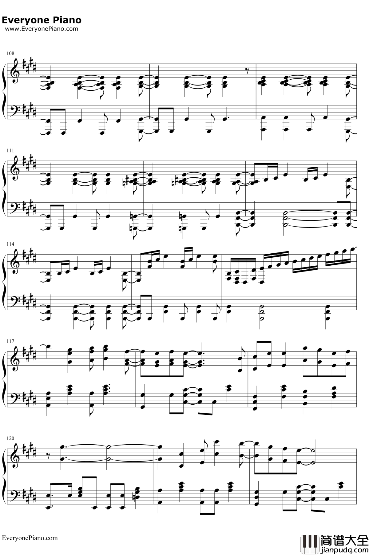 M@STERPIECE钢琴谱_765PROALLSTARS_偶像大师走向光辉的未来主题歌