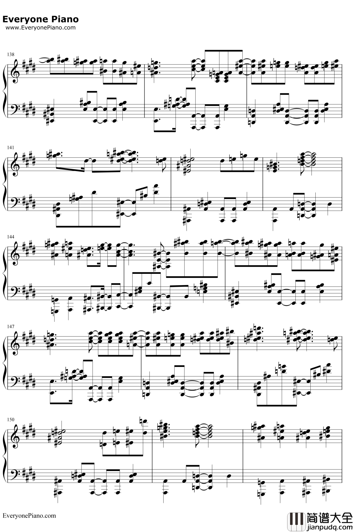 M@STERPIECE钢琴谱_765PROALLSTARS_偶像大师走向光辉的未来主题歌