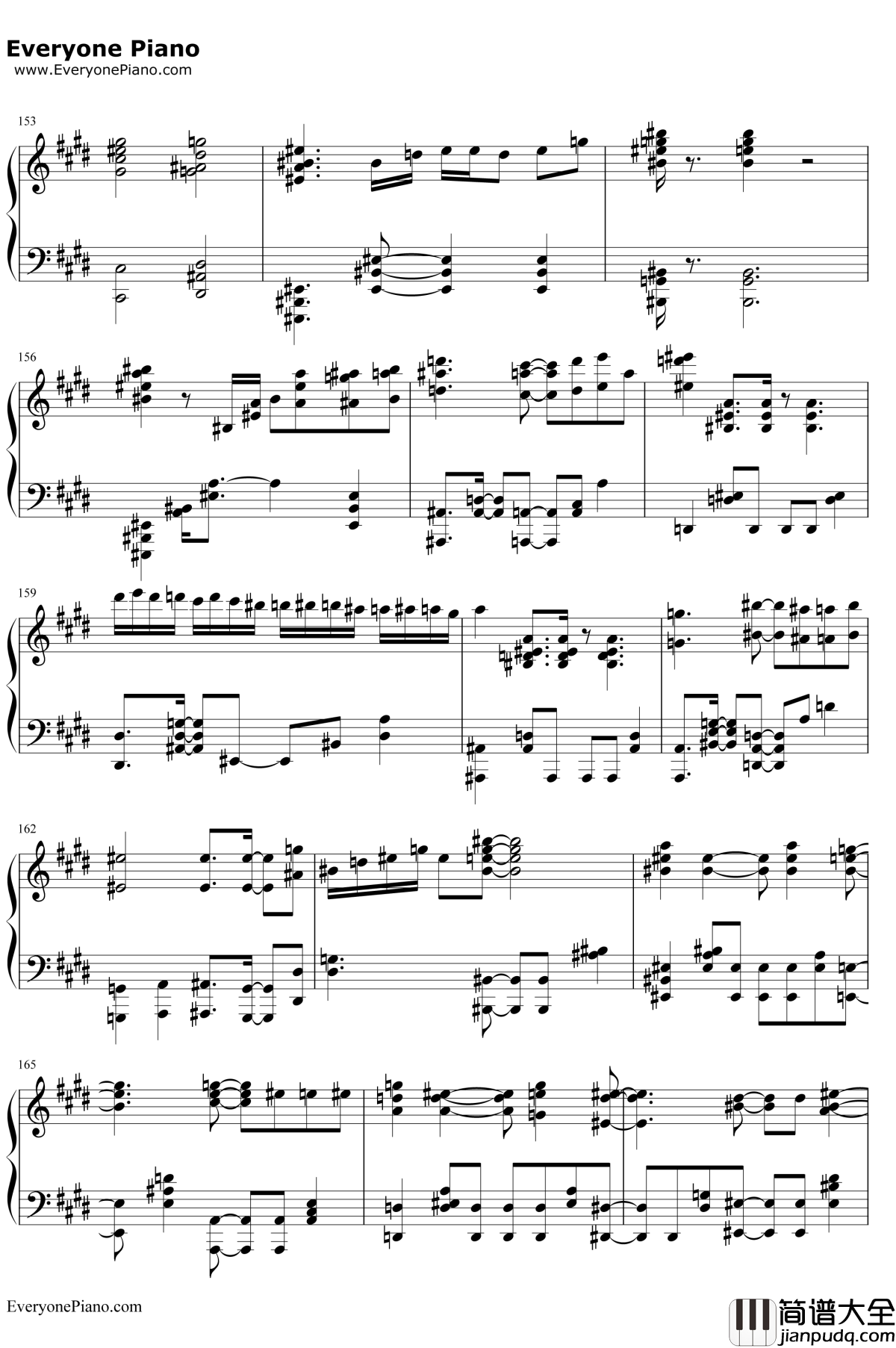 M@STERPIECE钢琴谱_765PROALLSTARS_偶像大师走向光辉的未来主题歌