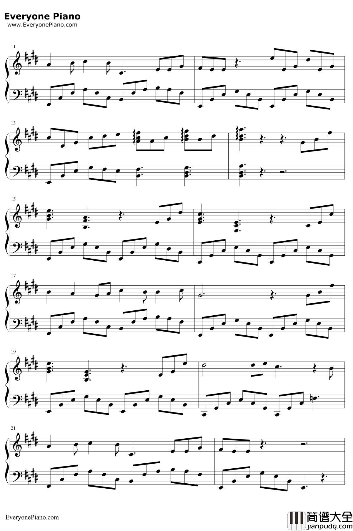 最长的旅途钢琴谱_李琦_无心法师片尾曲