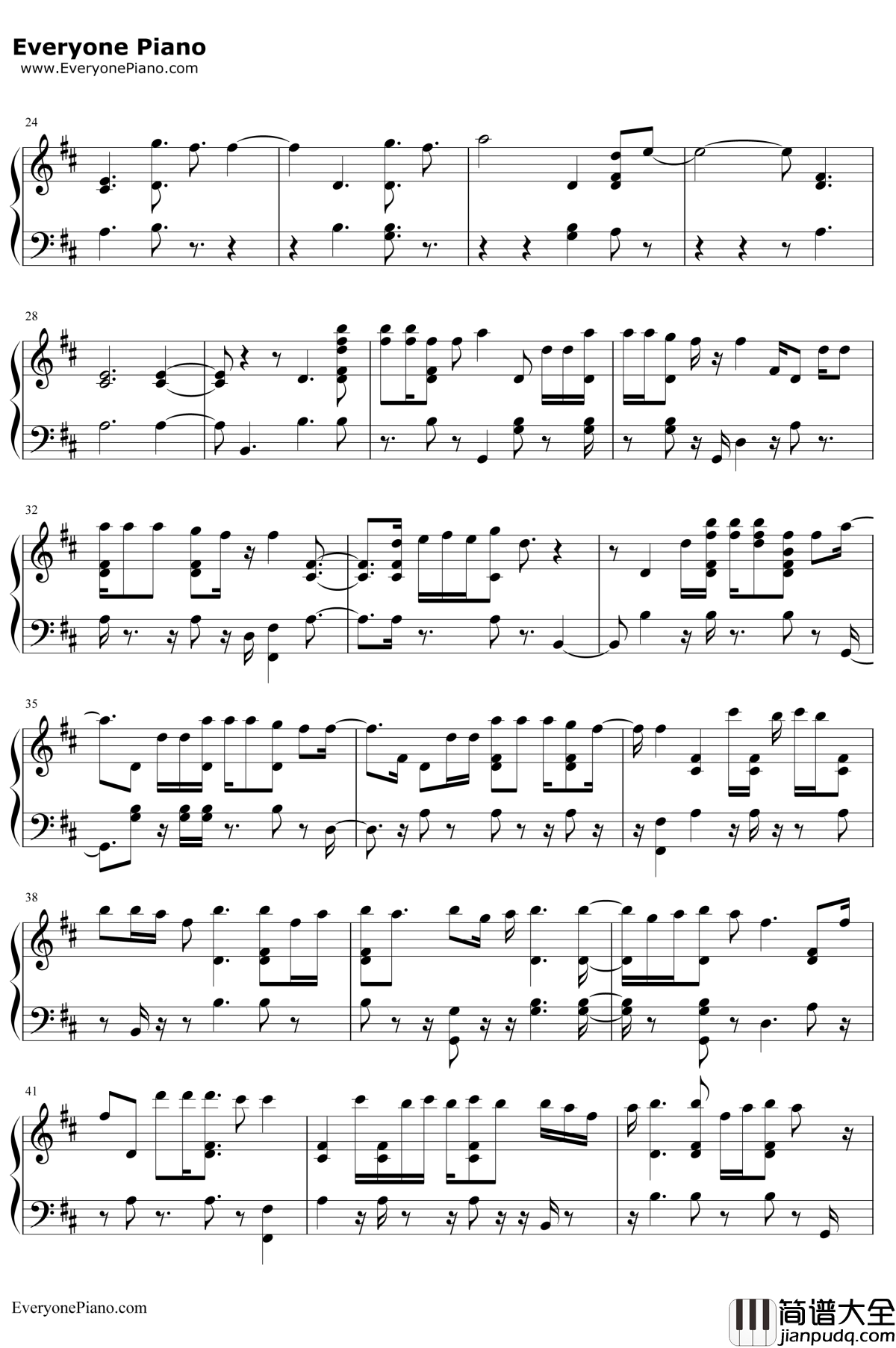 Dusk_Till_Dawn钢琴谱_ZAYNSia