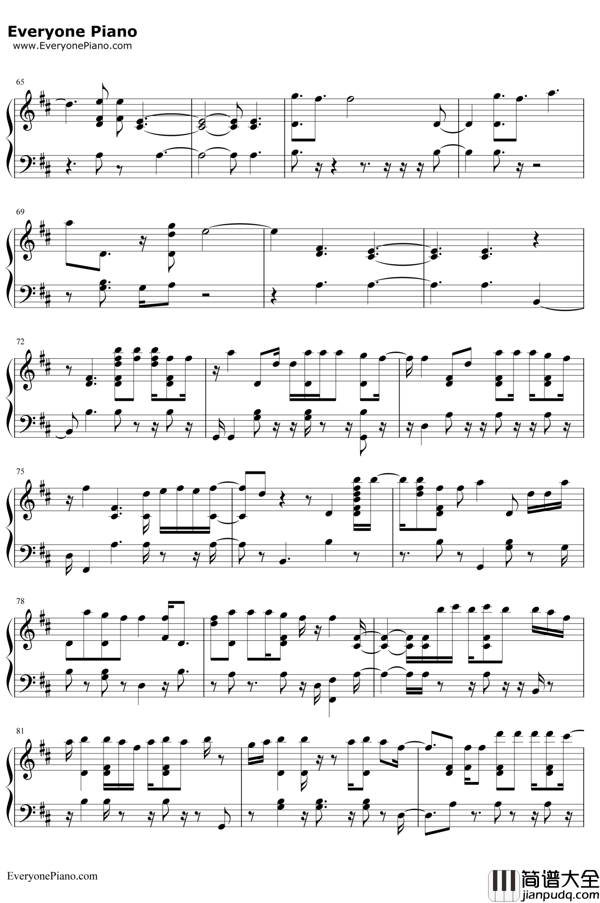 Dusk_Till_Dawn钢琴谱_ZAYNSia