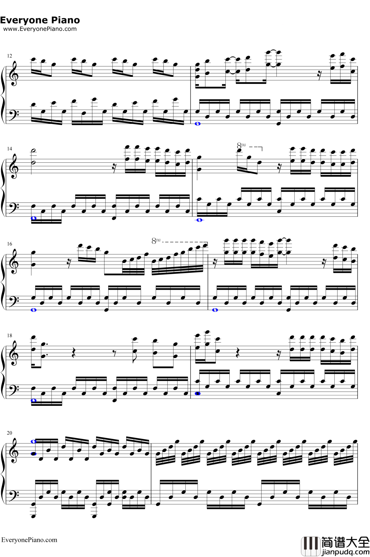 Deemo_Title_Song钢琴谱_Deemo背景音乐