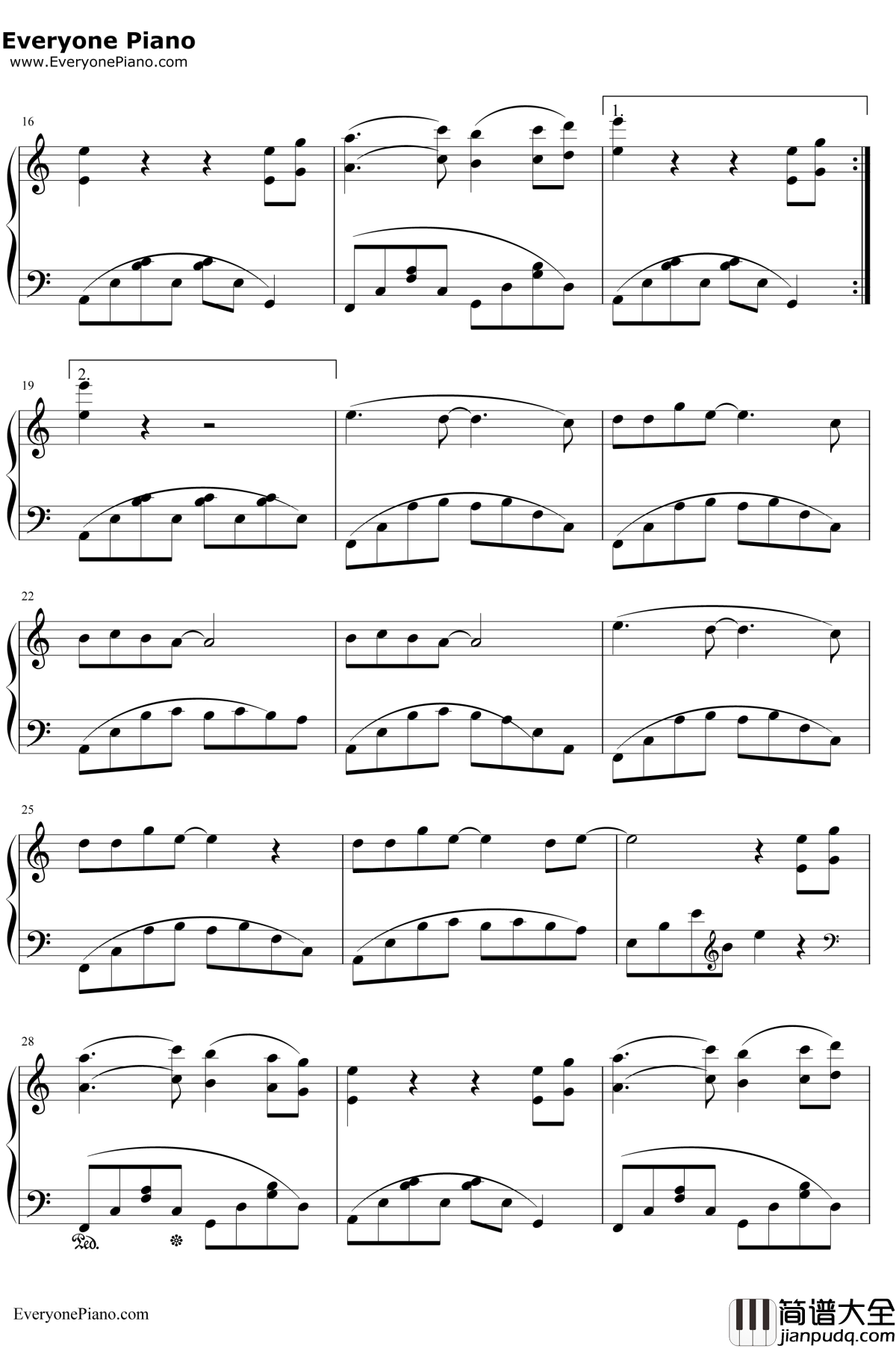 重回心灵花园钢琴谱_AndemundOrchestra_ReturningHeartGarden