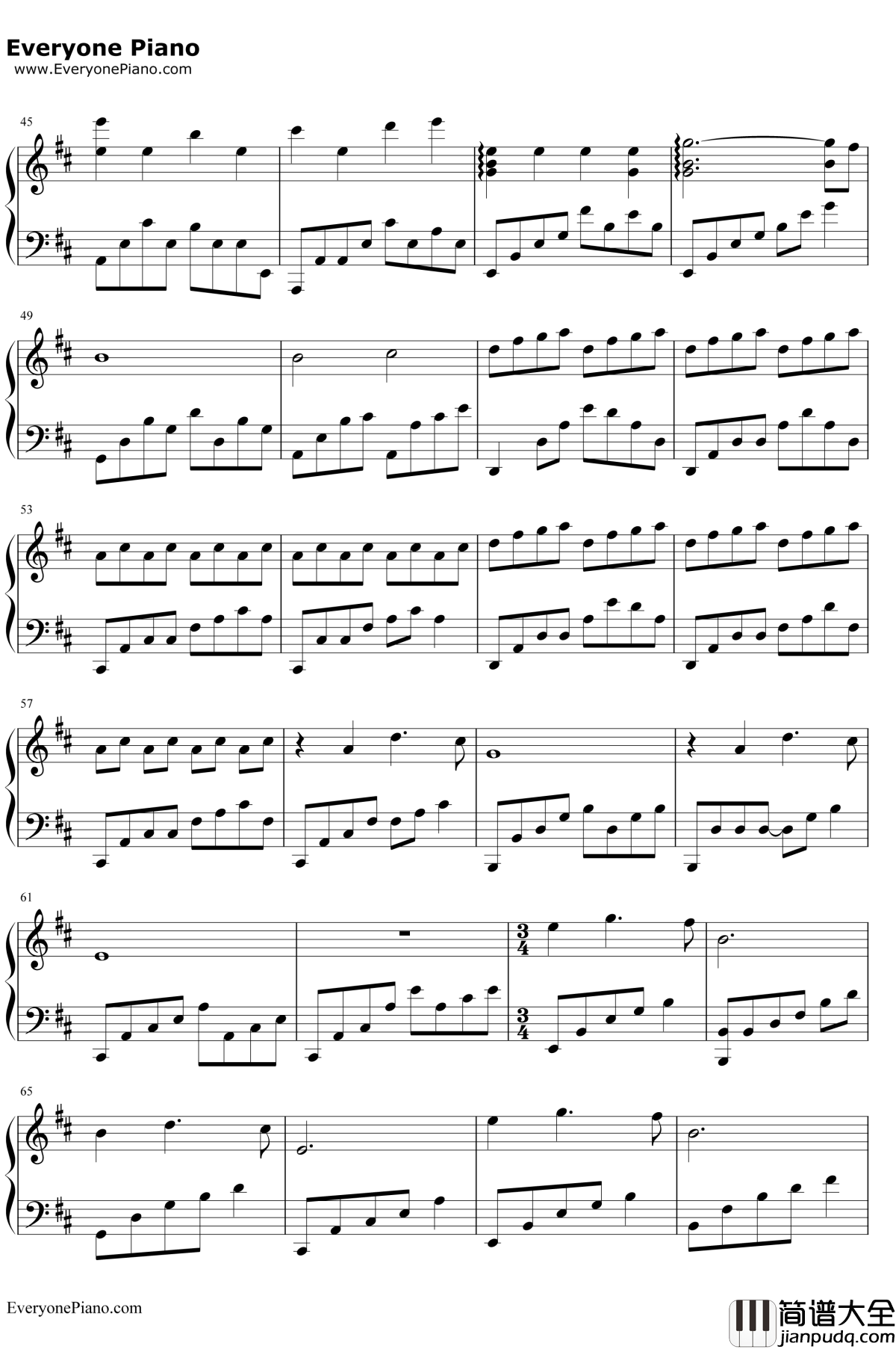 We_Had_Today钢琴谱_RachelPortman_电影_OneDay_主题曲