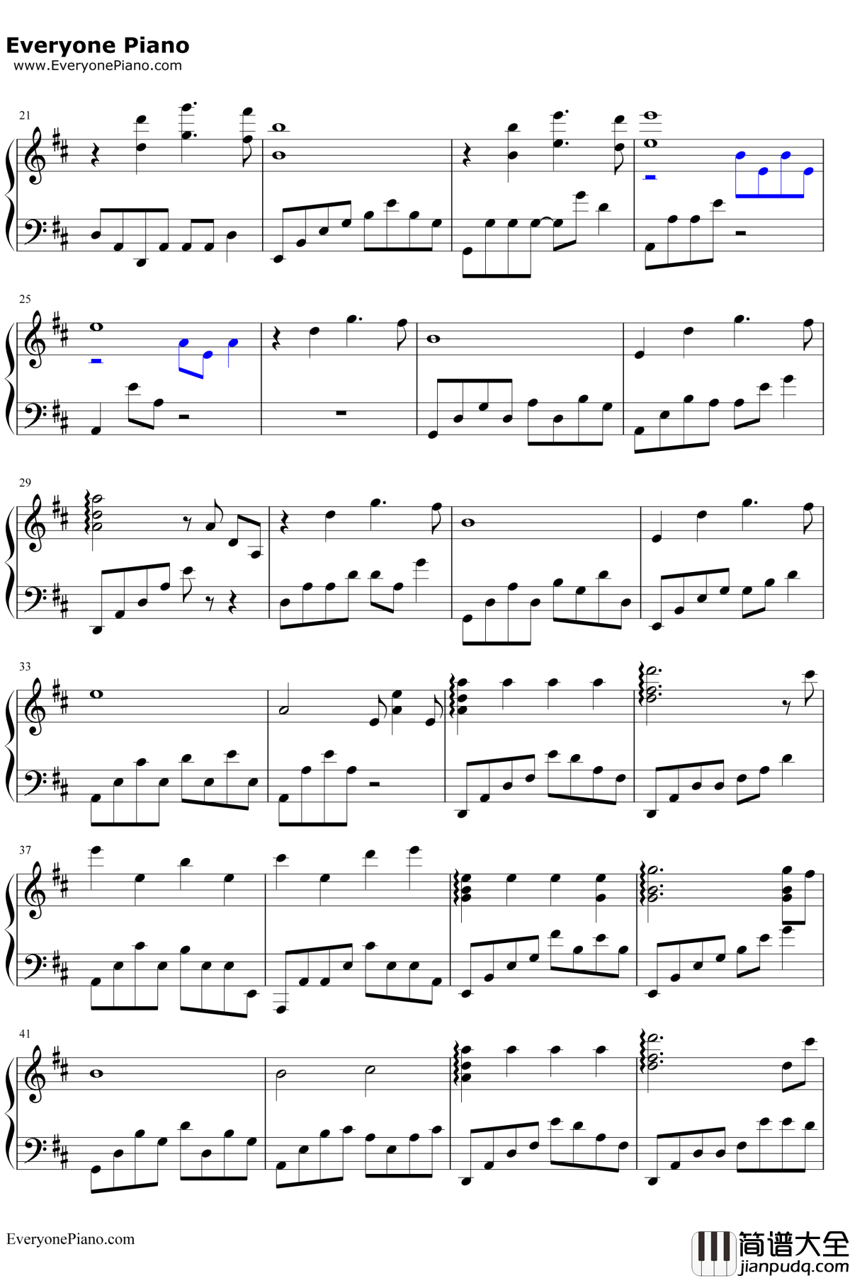 We_Had_Today钢琴谱_RachelPortman_电影_OneDay_主题曲