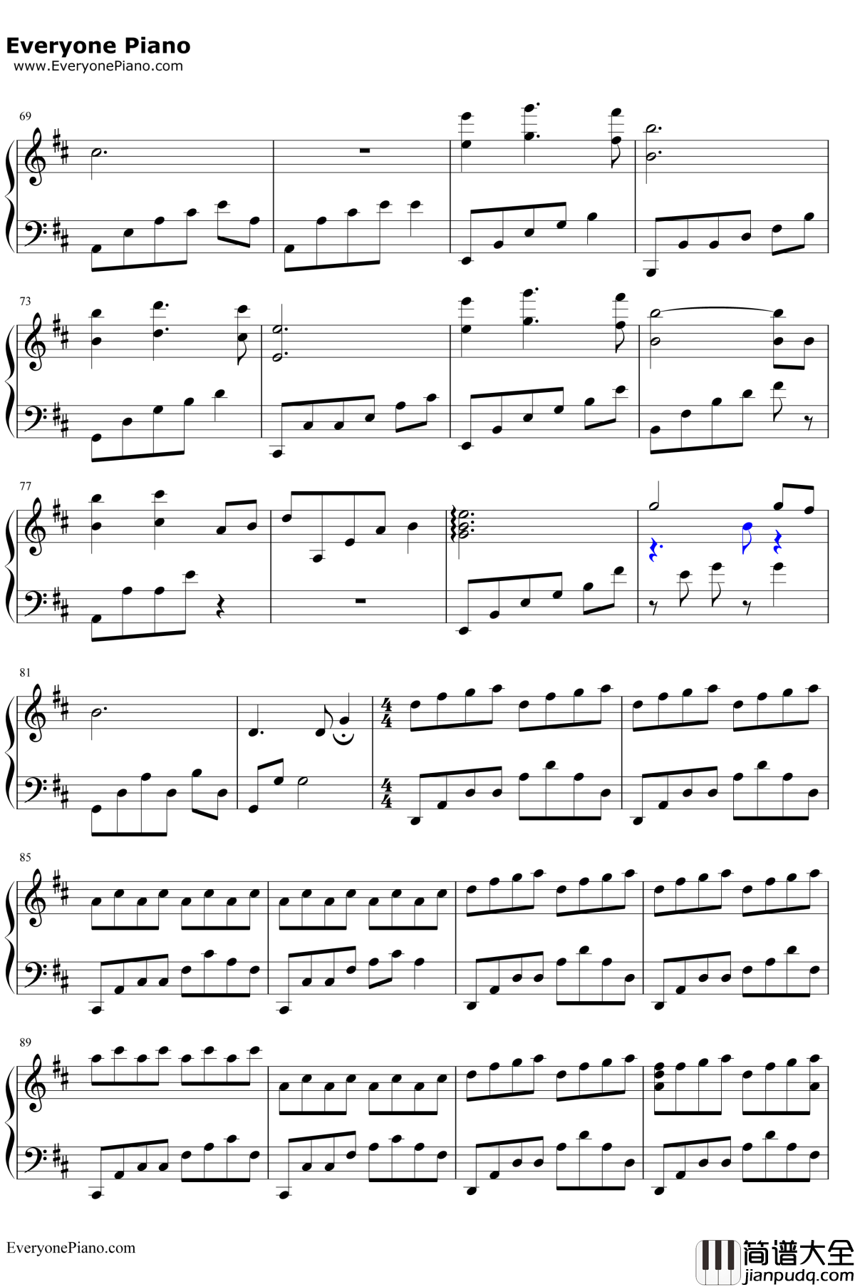 We_Had_Today钢琴谱_RachelPortman_电影_OneDay_主题曲