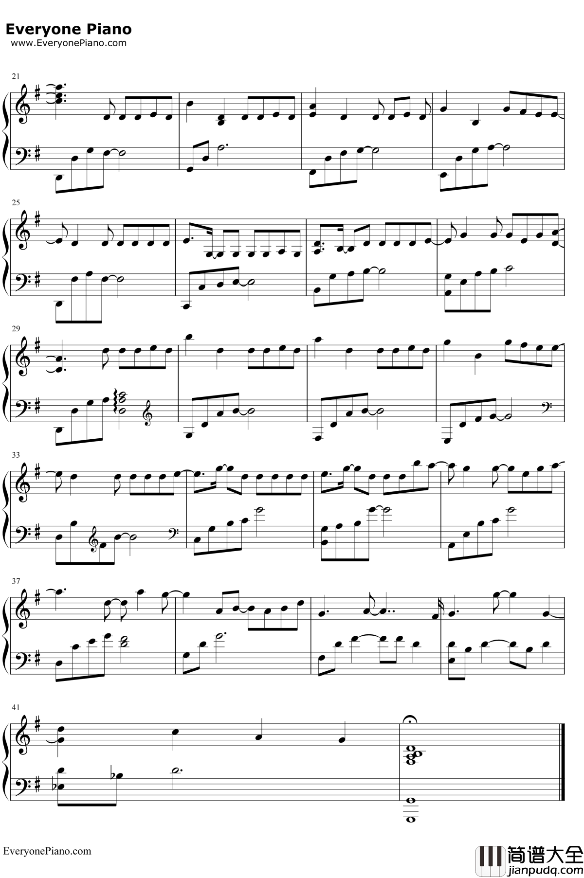 如果这就是爱情钢琴谱__张靓颖