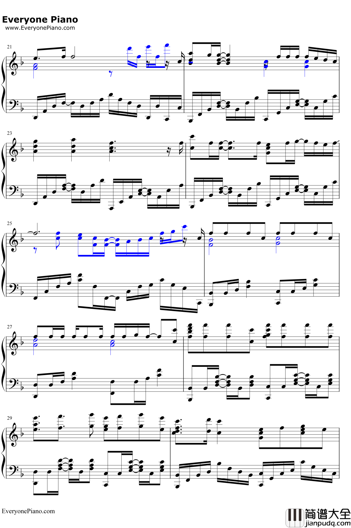 初嵐钢琴谱_初音未来