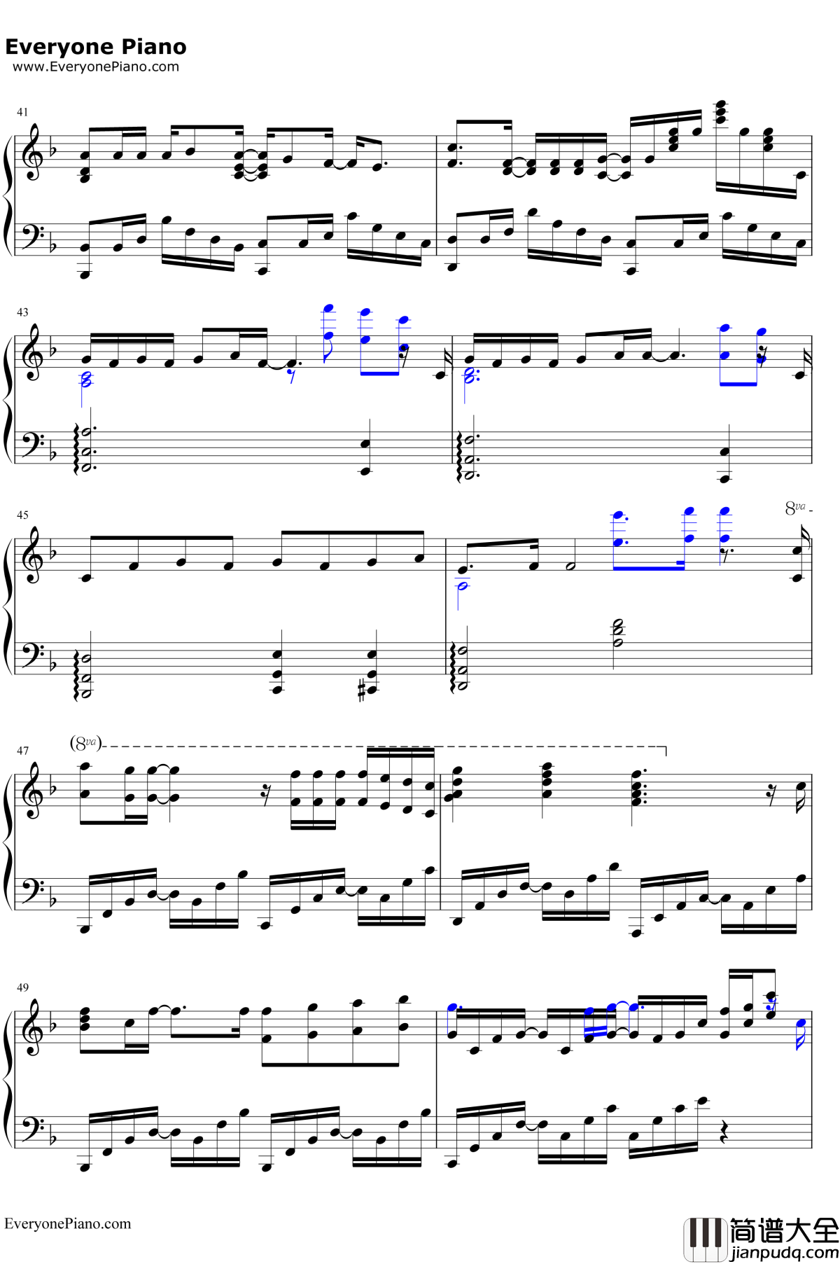 初嵐钢琴谱_初音未来