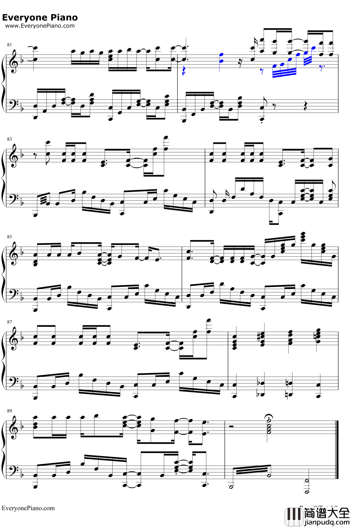 初嵐钢琴谱_初音未来