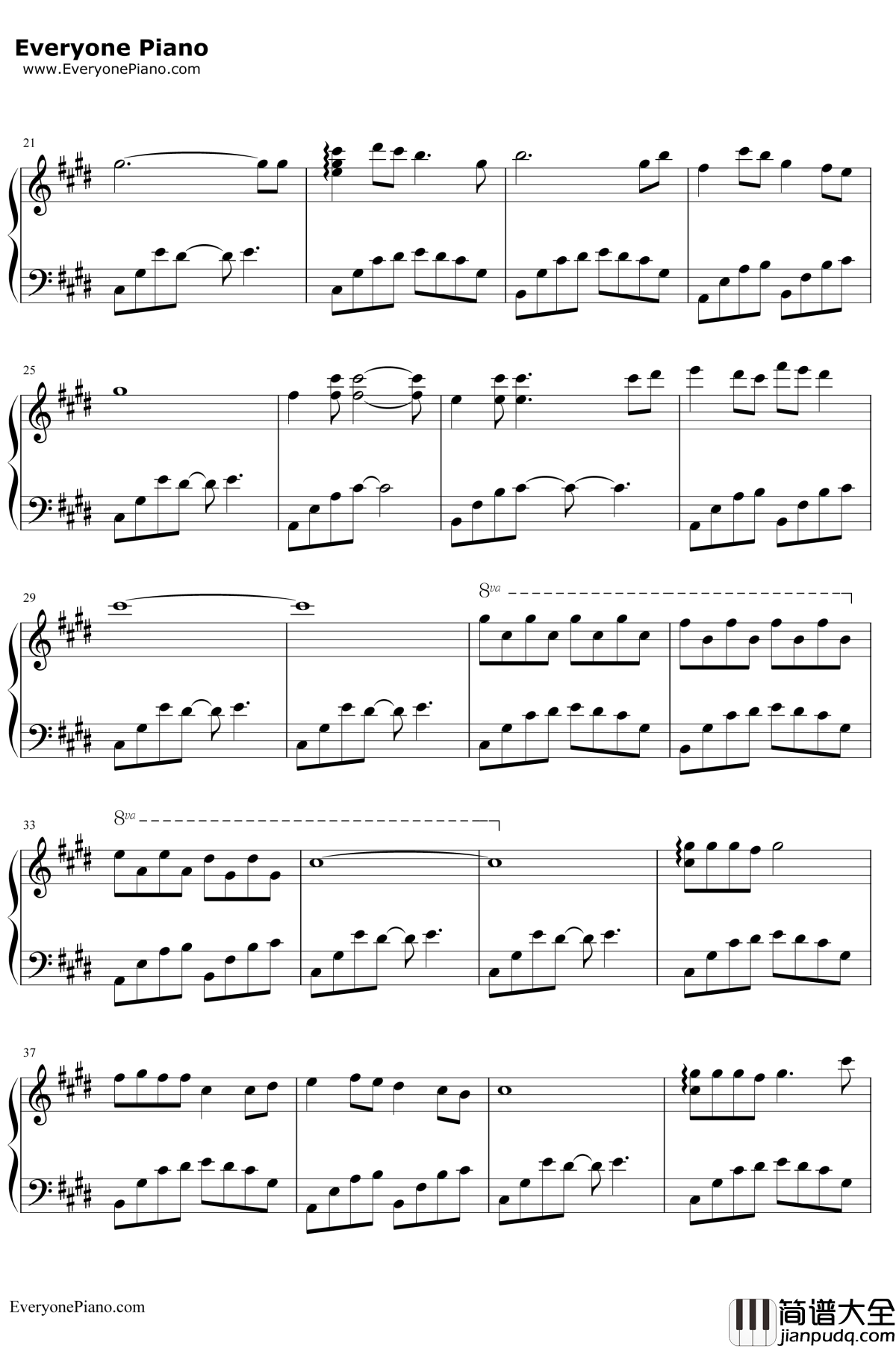 蝶恋钢琴谱_林坤信_仙剑奇侠传游戏配乐