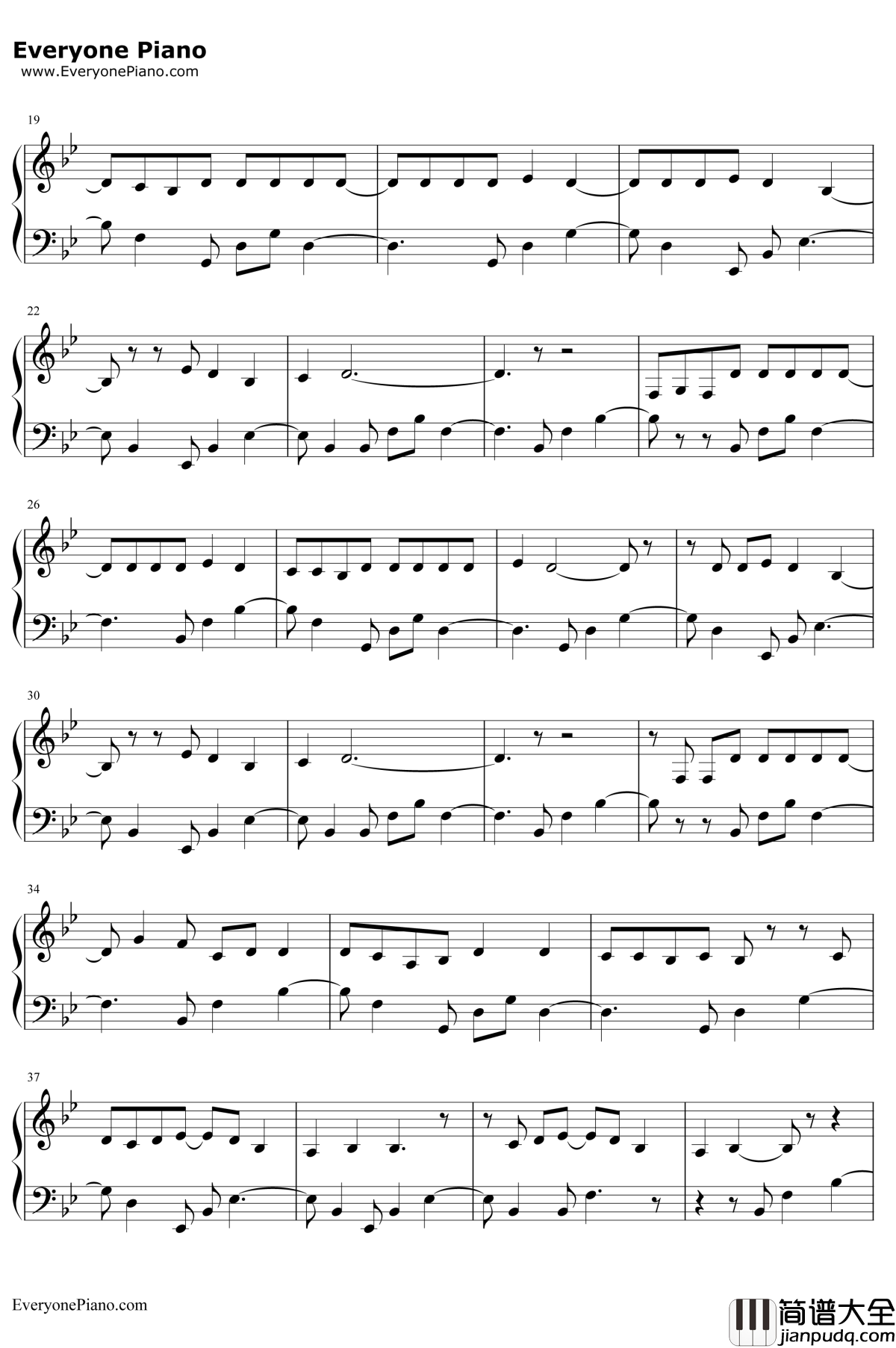 漂亮面对钢琴谱__洛天依