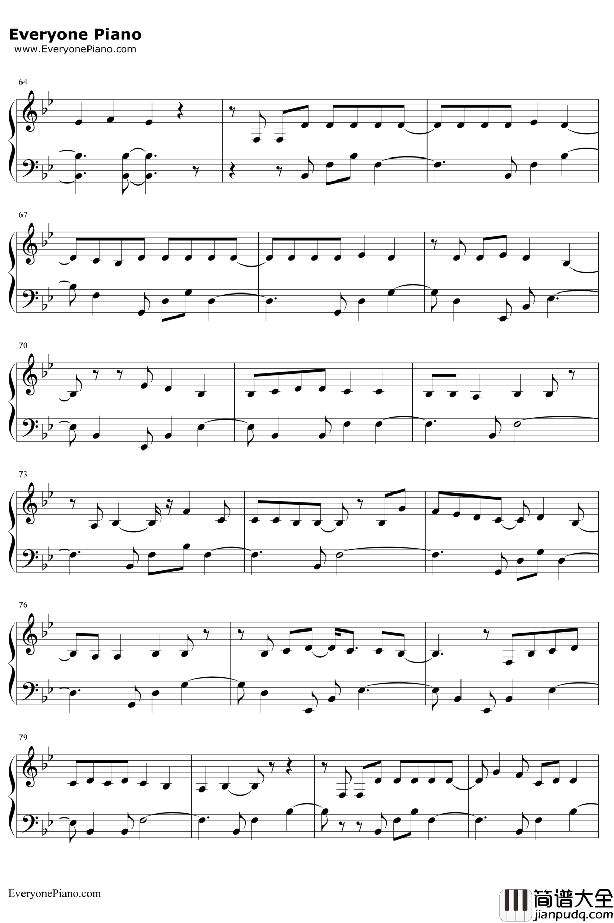 漂亮面对钢琴谱__洛天依