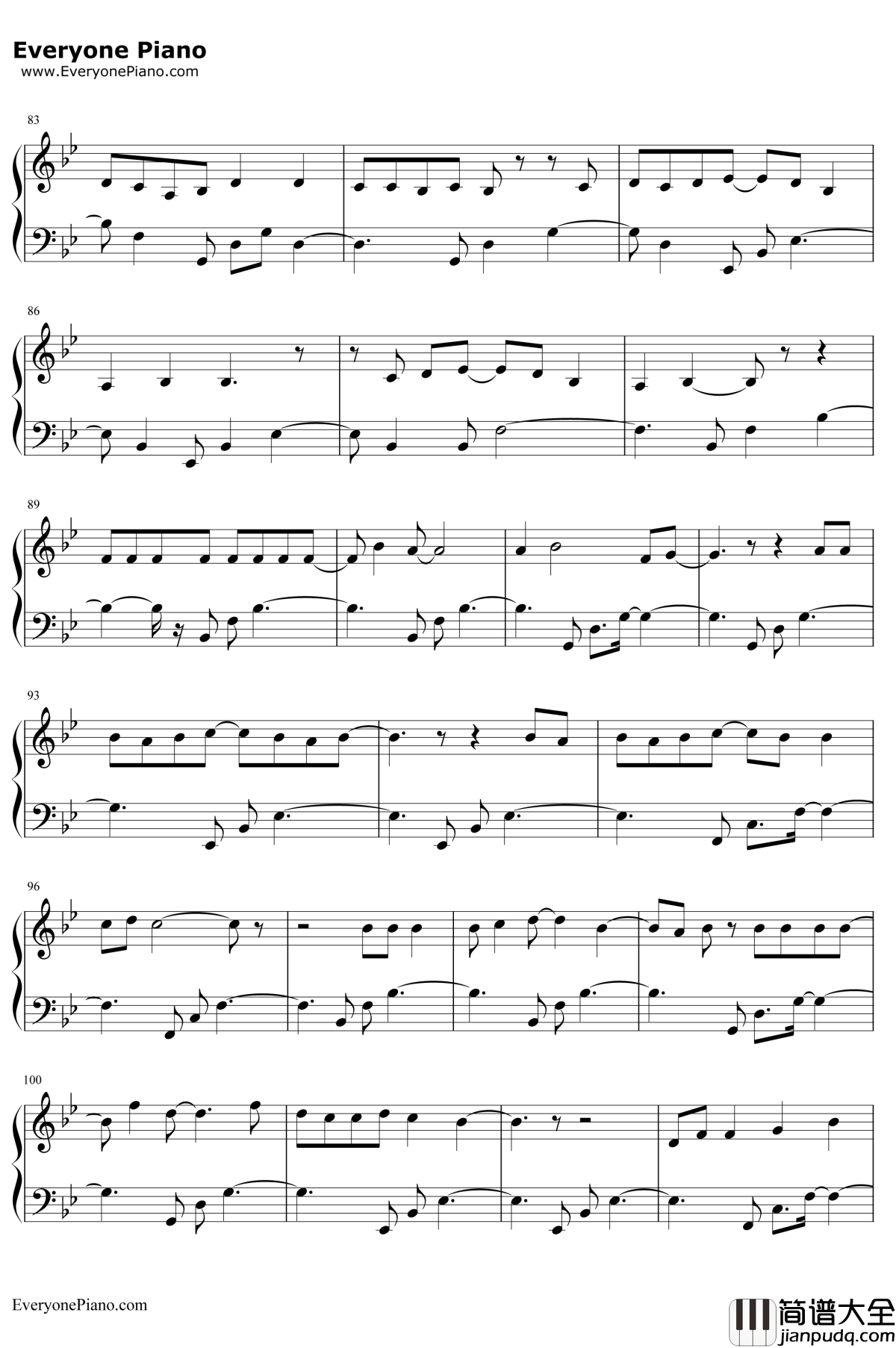 漂亮面对钢琴谱__洛天依