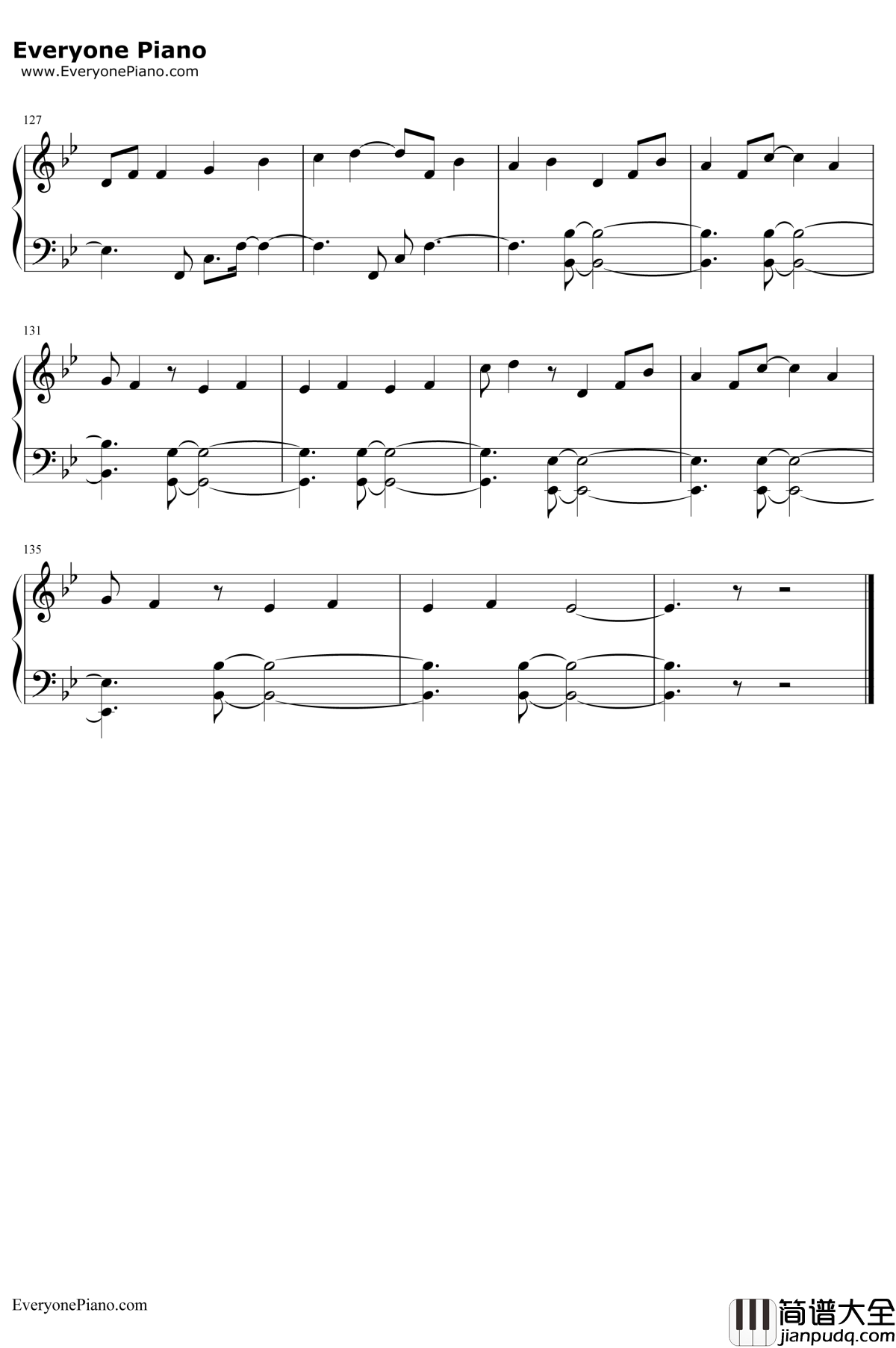 漂亮面对钢琴谱__洛天依