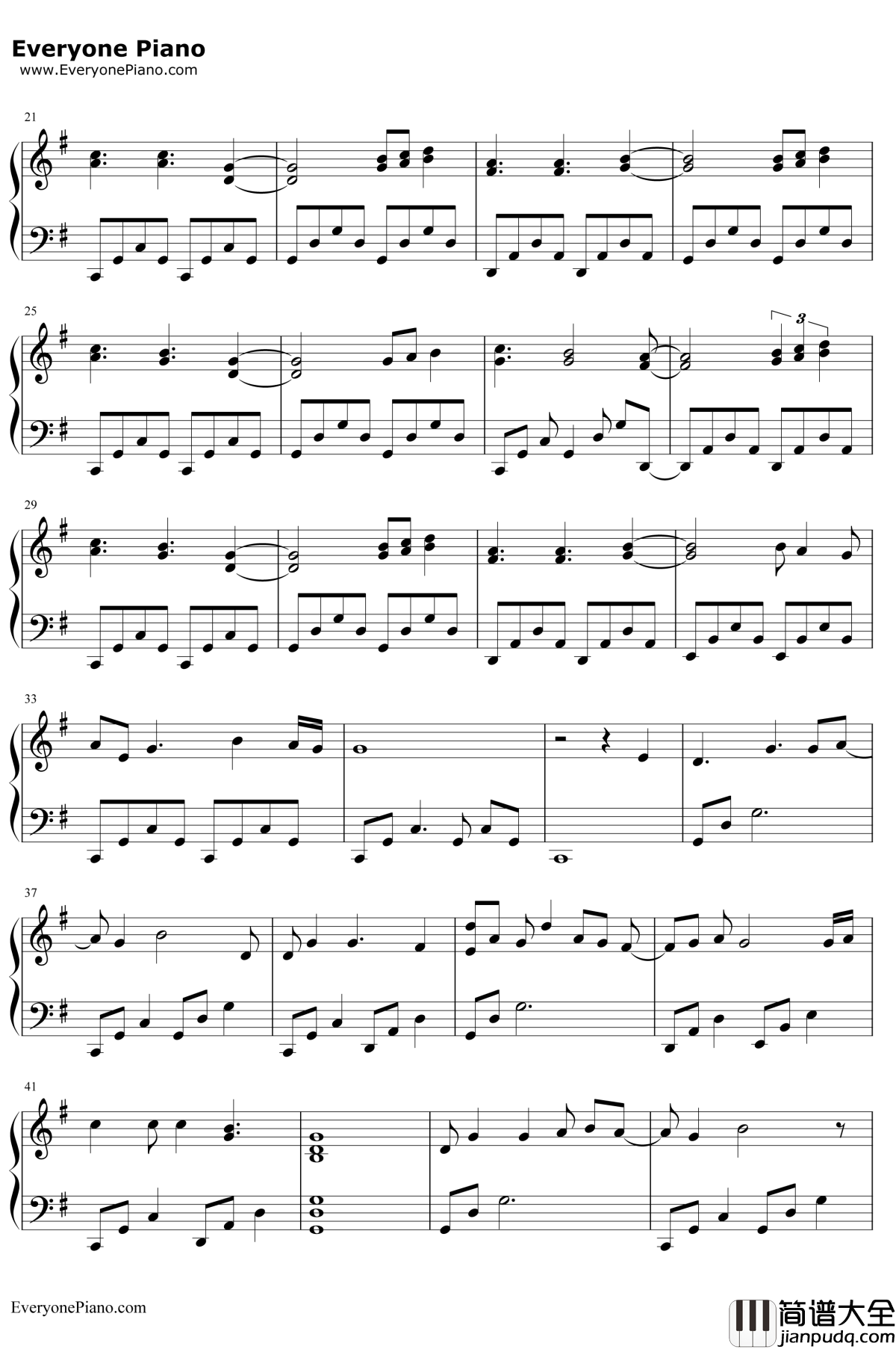 Bless_the_Broken_Road钢琴谱_RascalFlatts