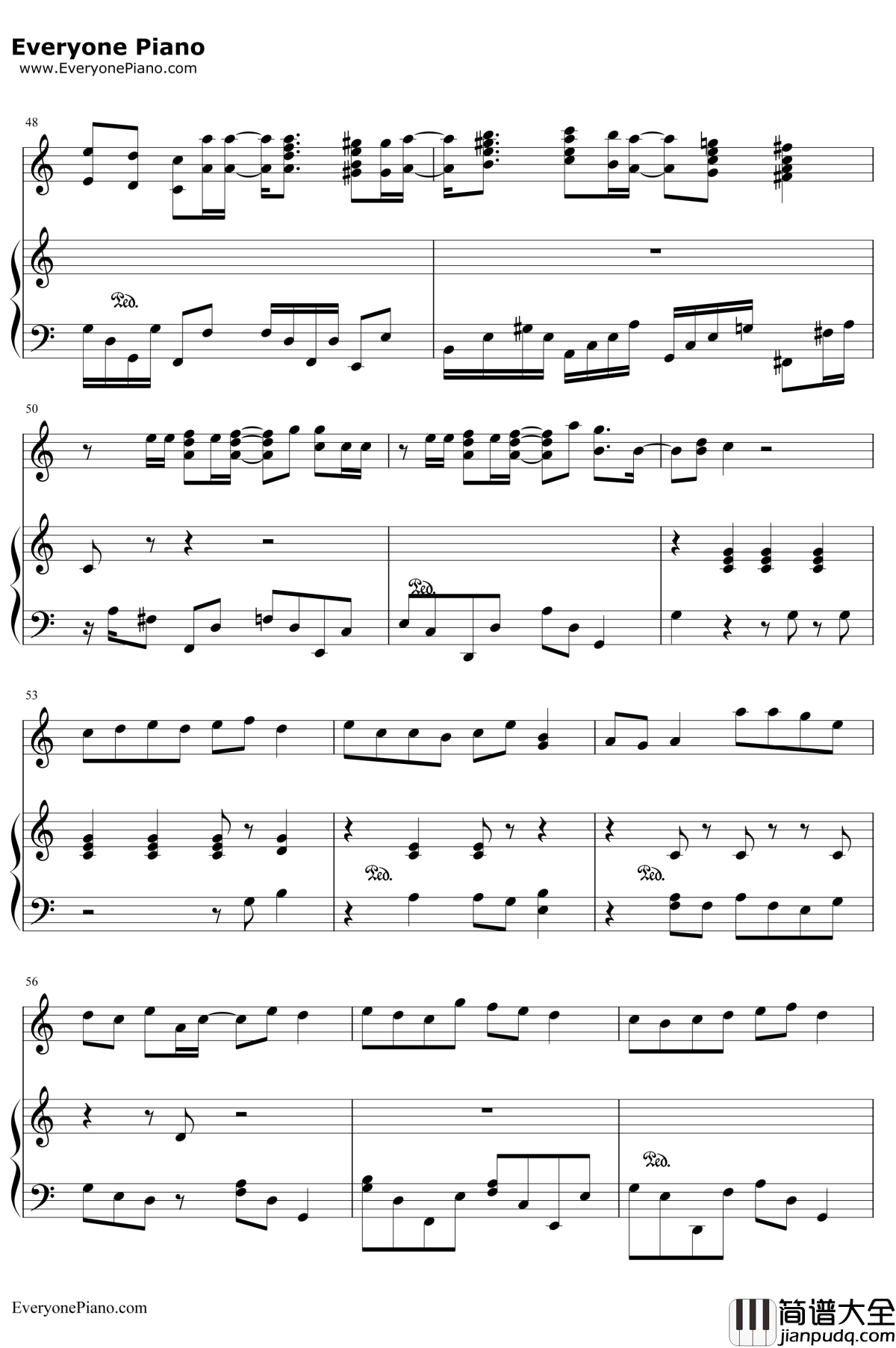 亲朋勿友钢琴谱__邓丽欣