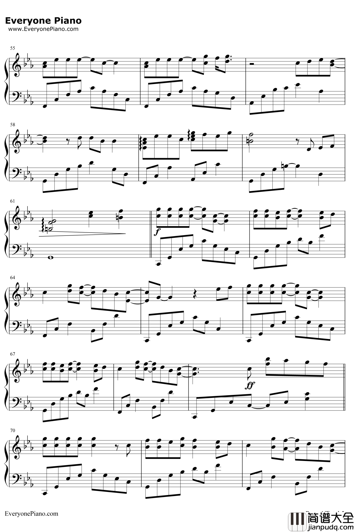 假如钢琴谱_信乐团