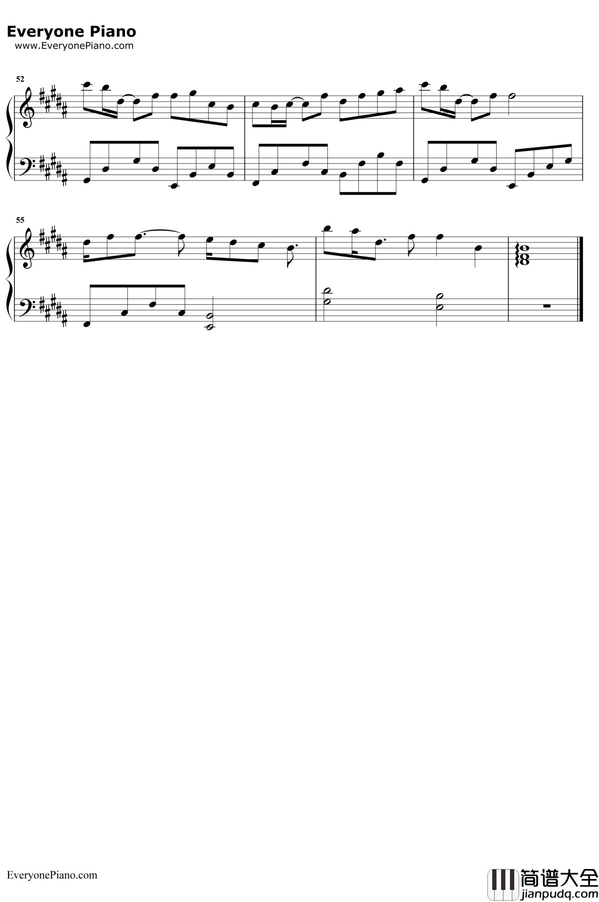 追光者钢琴谱_岑宁儿_完美版