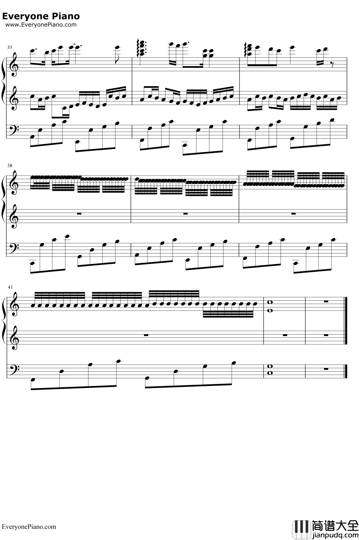 天空之城伴随着你卡农合奏钢琴谱_未知