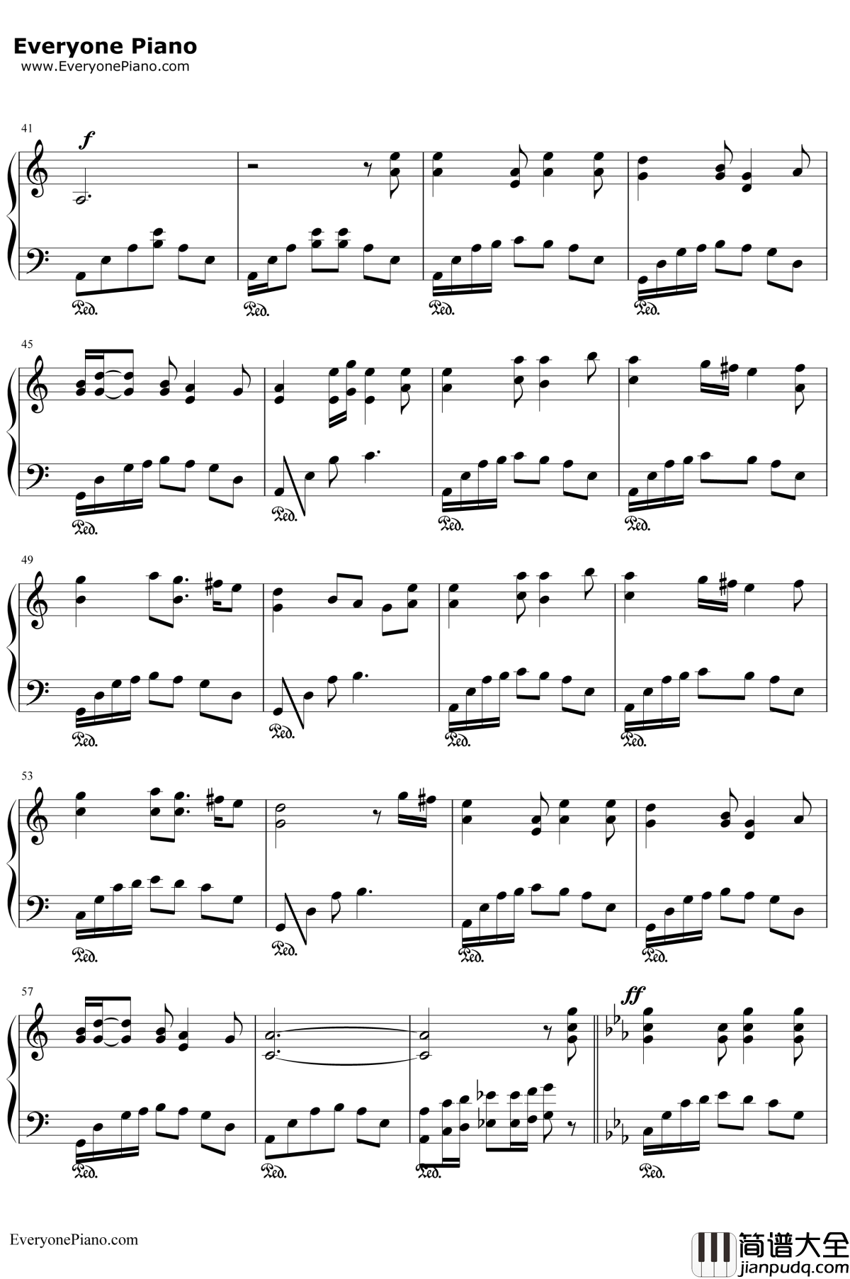 史班赛山钢琴谱_未知