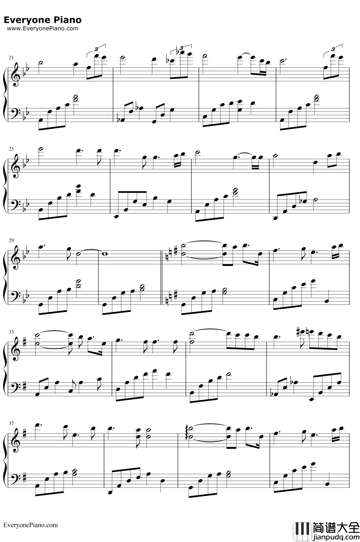 记得钢琴谱_张惠妹_两个女人的战争片头曲