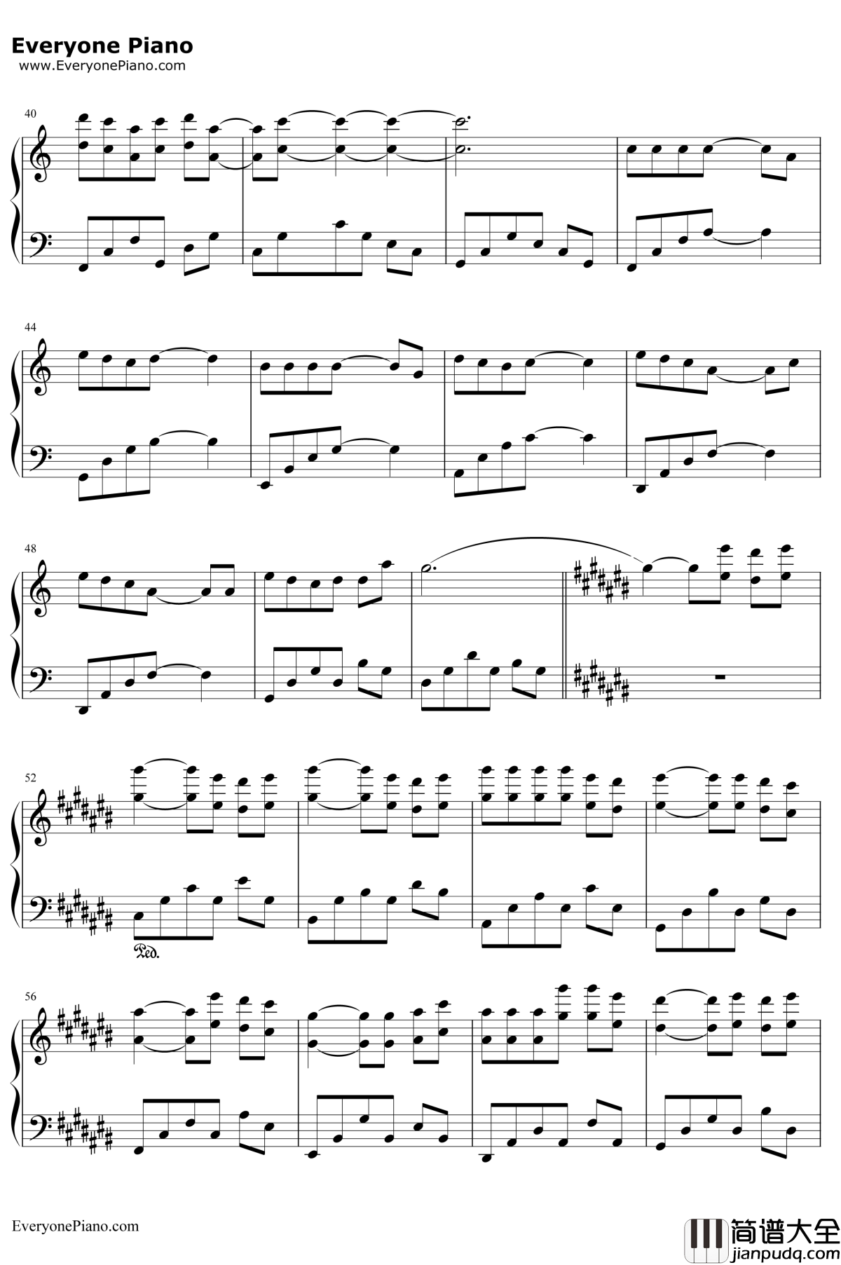 庐州月完美版钢琴谱_许嵩Vae