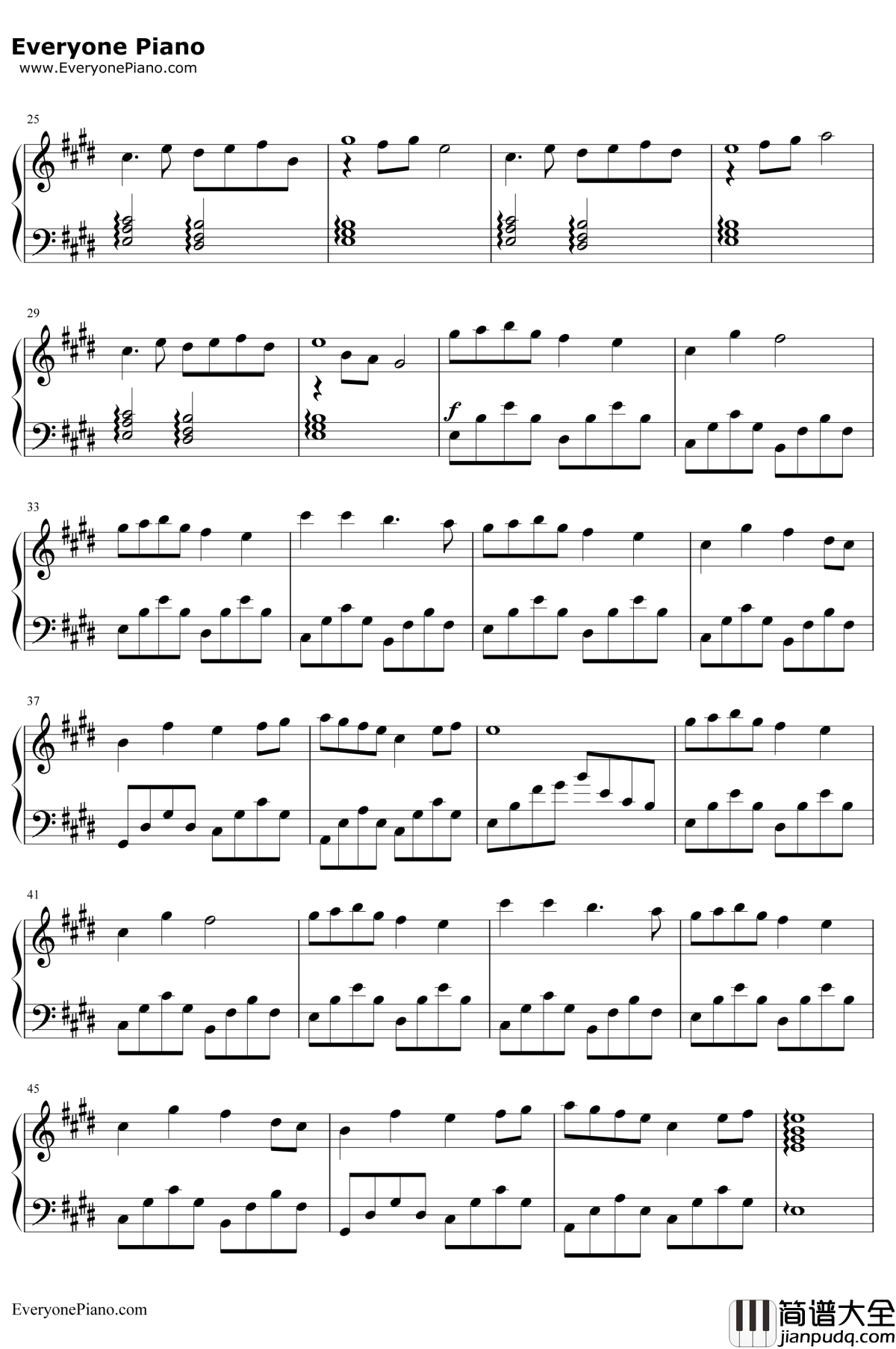 雪之梦钢琴谱_班得瑞Bandari_Snowdreams