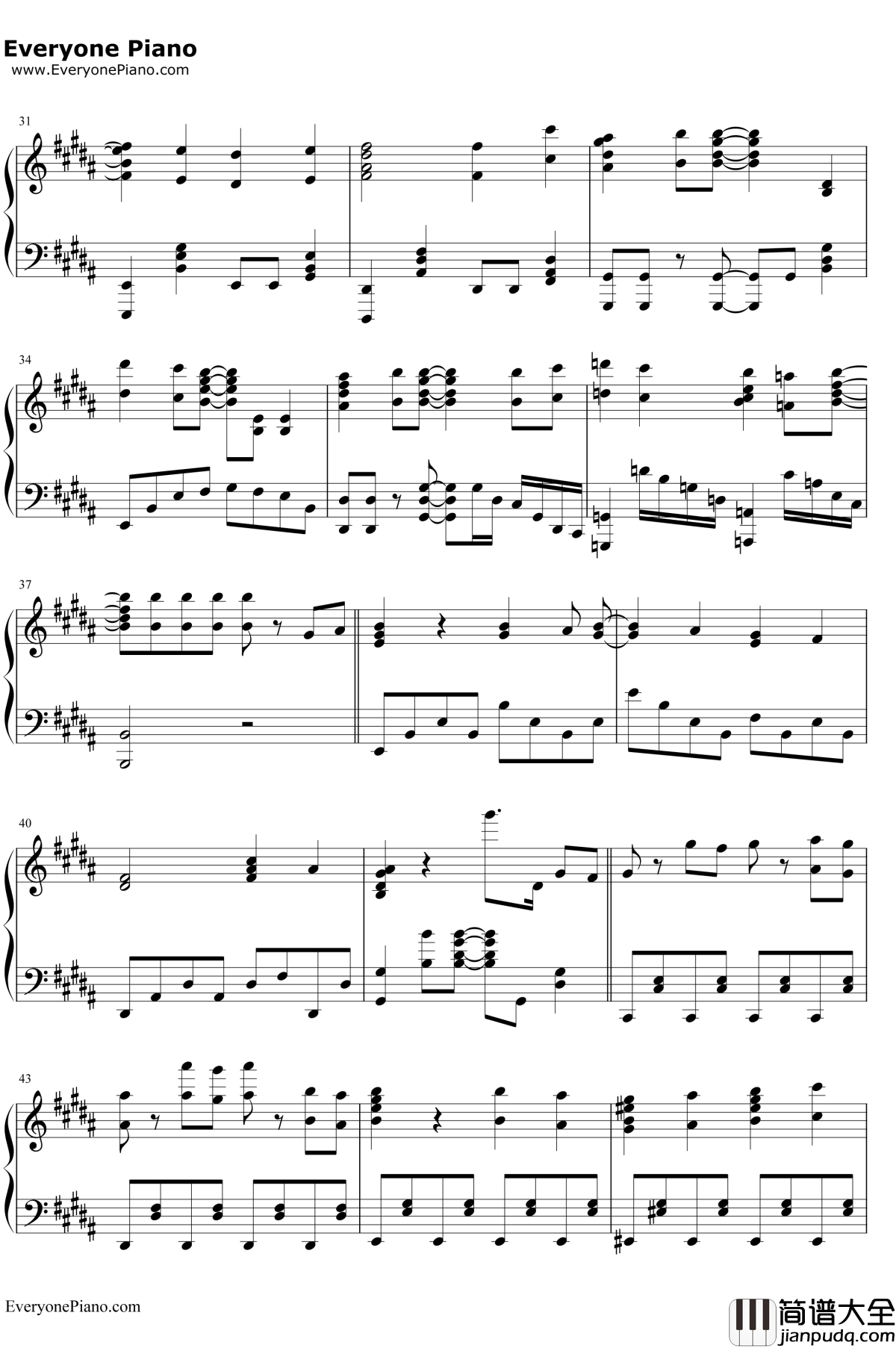 Reason钢琴谱_DRAMATICSTARSBeitS.E.MHigh×JokerWJupiter_偶像大师SideMOP