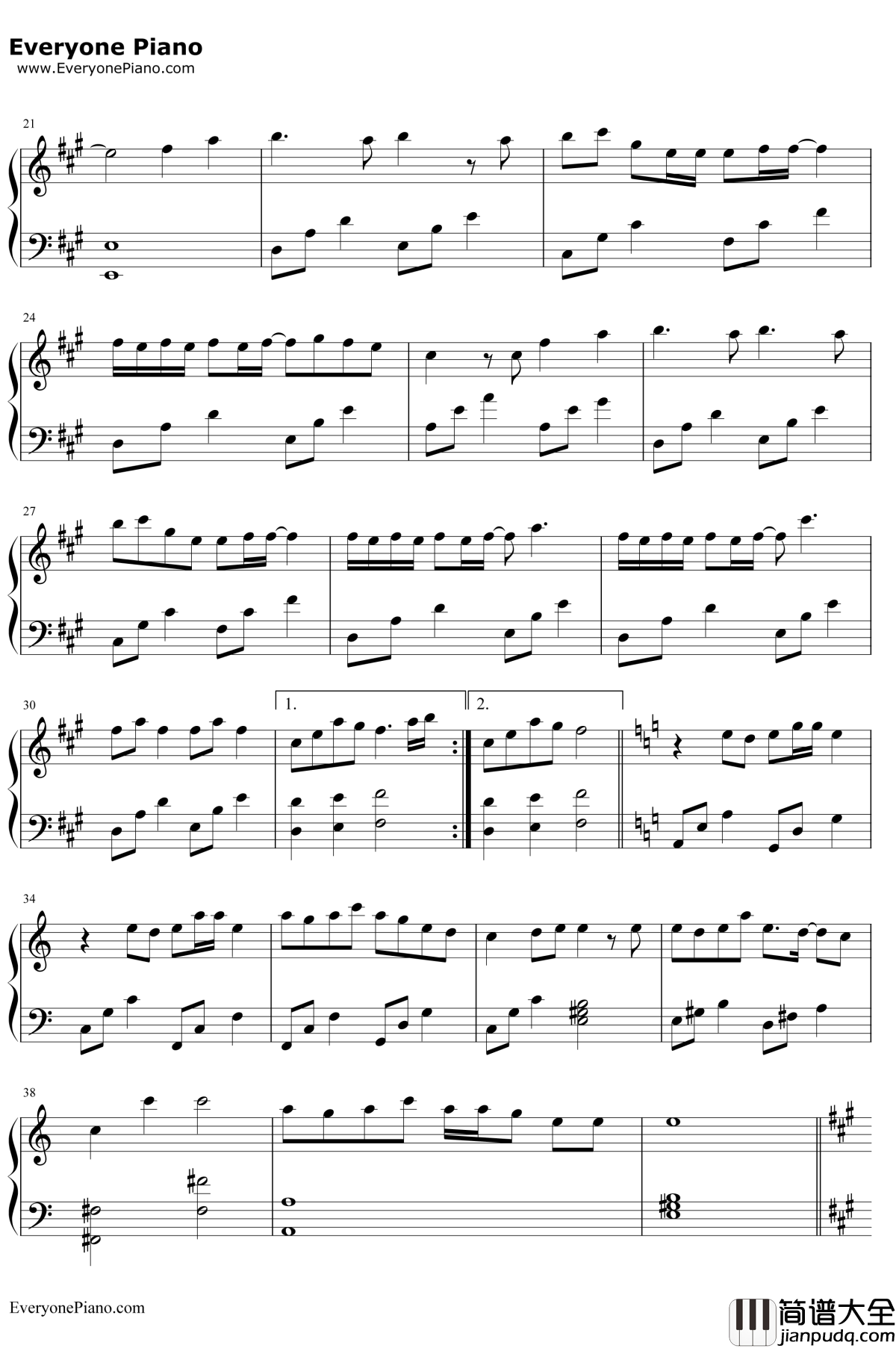 渡月橋～君想ふ～钢琴谱_仓木麻衣_名侦探柯南片尾曲