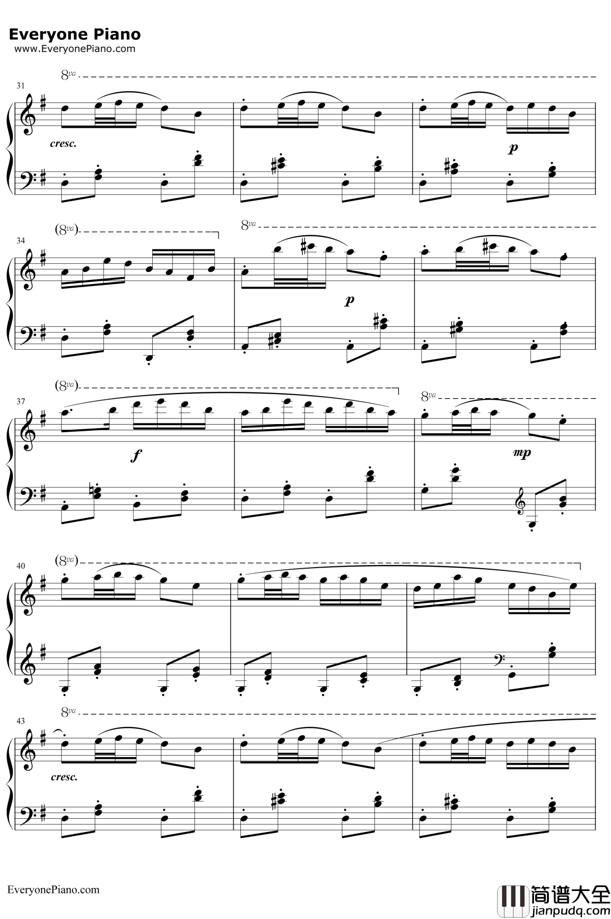 牧童短笛钢琴谱_贺绿汀_牧童之笛