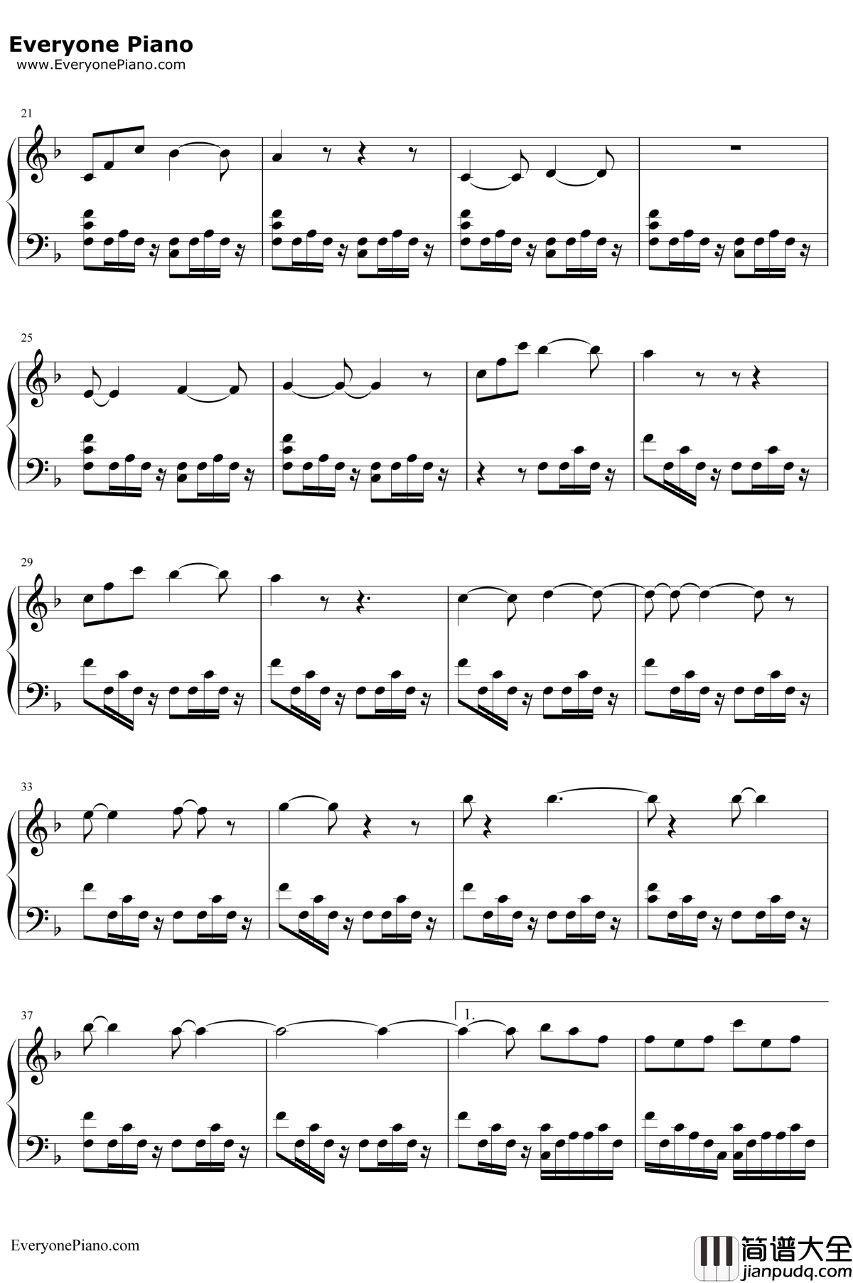 魔法使いの夜~メインテーマ钢琴谱_深泽秀行_魔法使之夜BGM